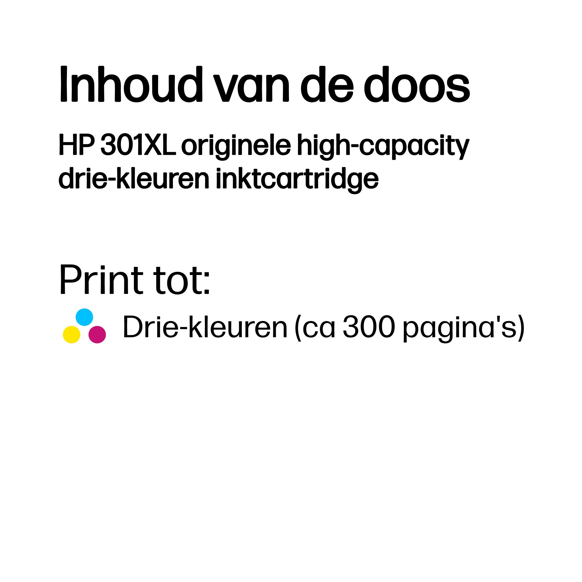 HP 301XL original Ink cartridge CH564EE UUS tri-colour high