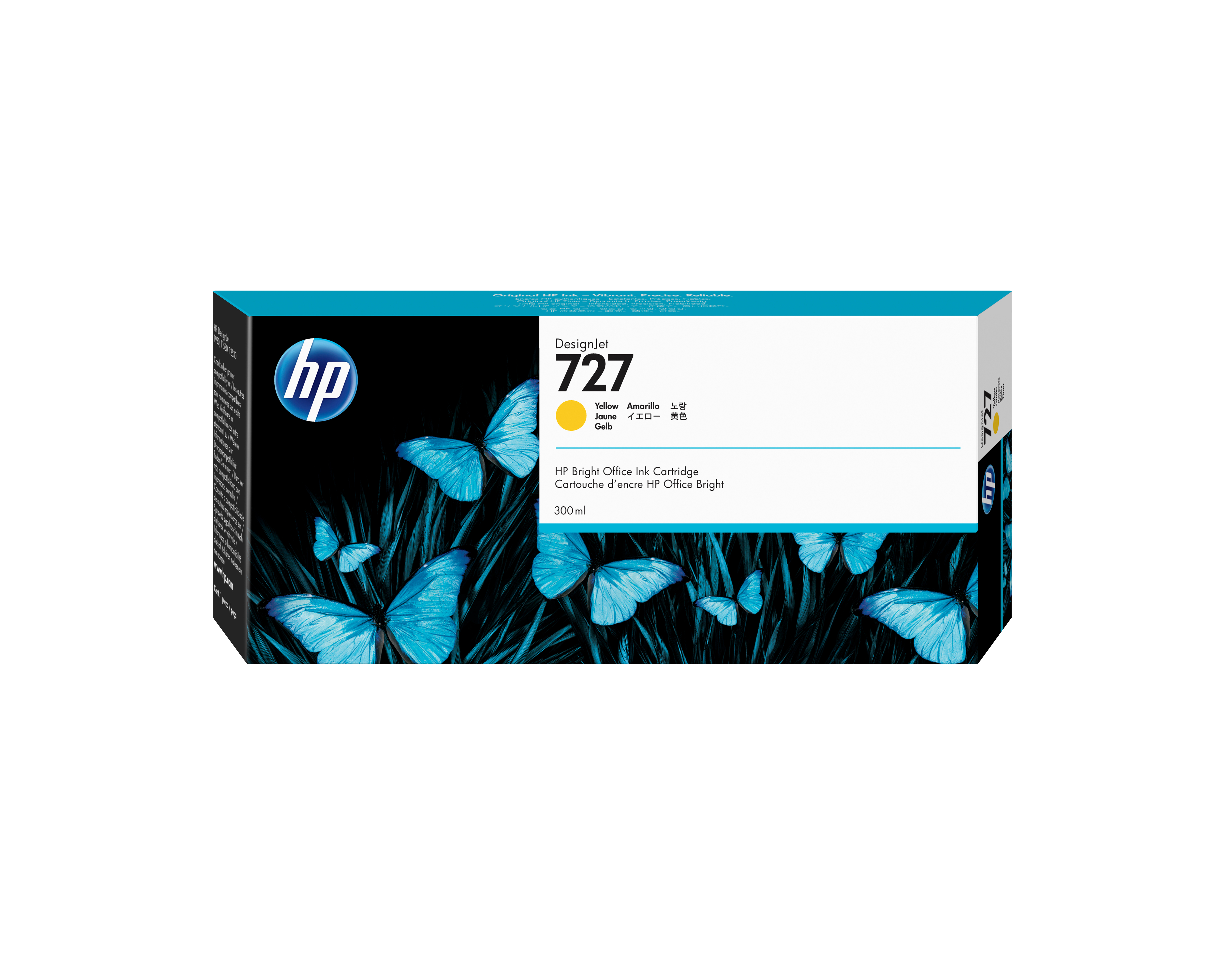 HP 727 original 300-ml Ink cartridge F9J78A Yellow