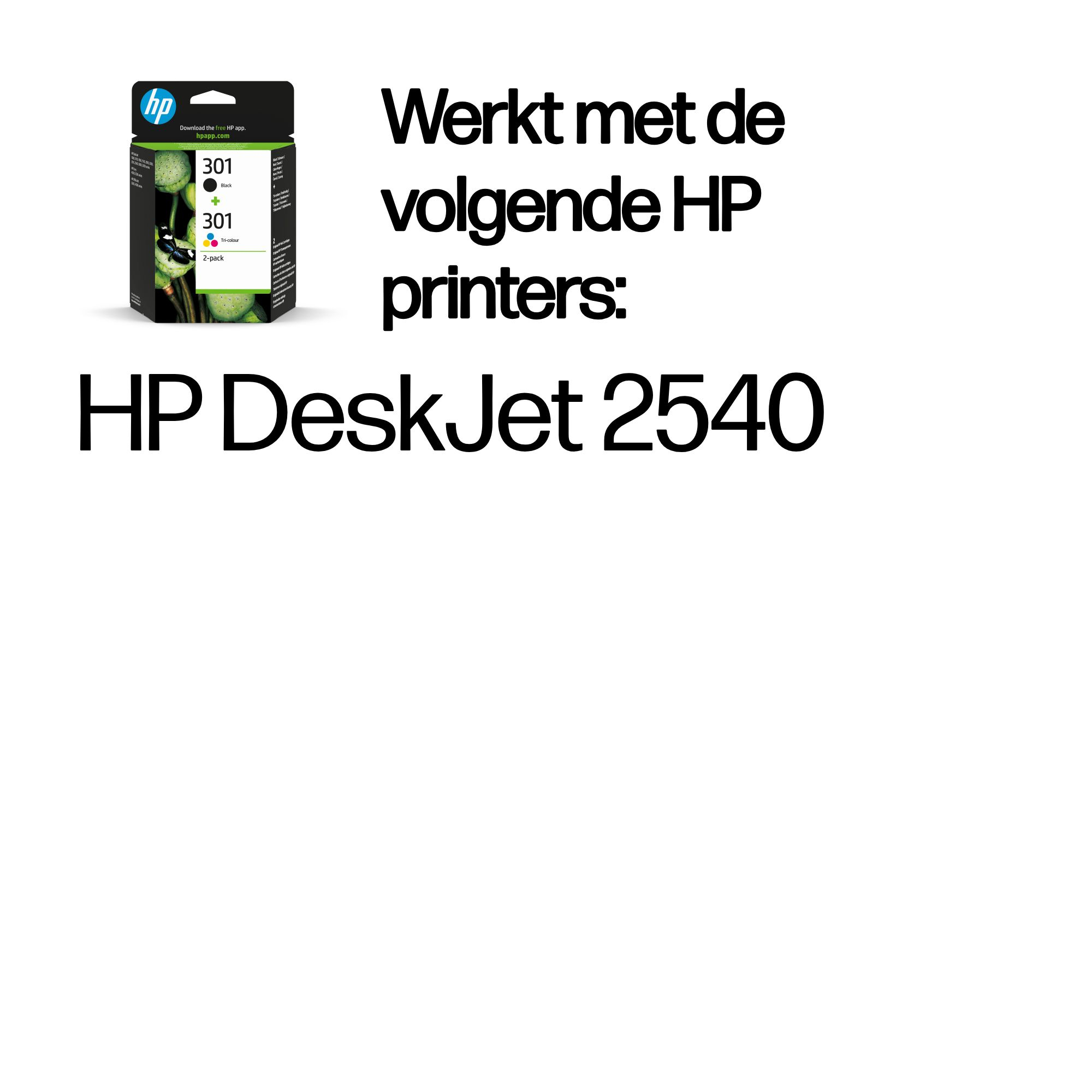 HP 301 original Ink cartridge N9J72AE Combo 2-Pack Standard