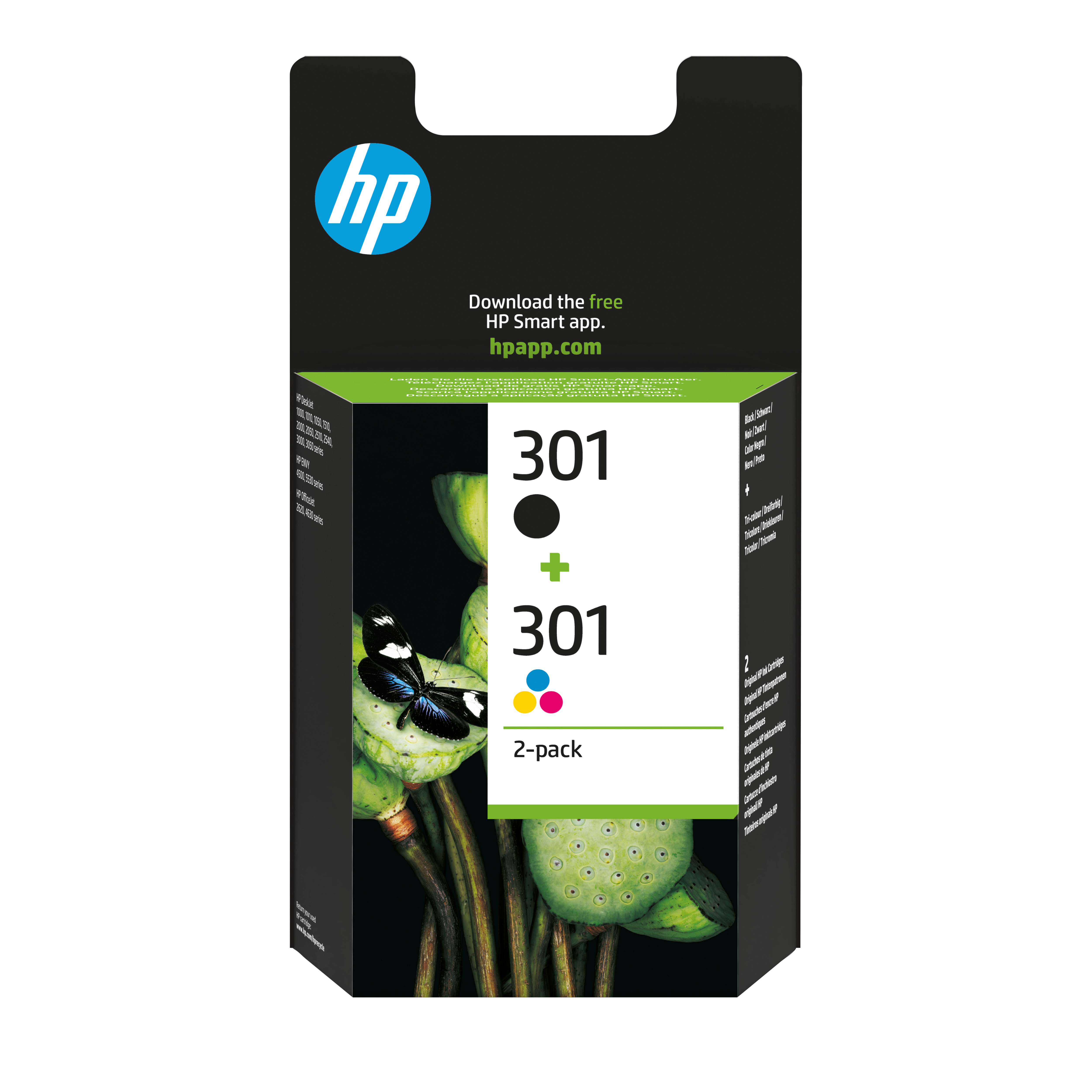 HP 301 original Ink cartridge N9J72AE Combo 2-Pack Standard