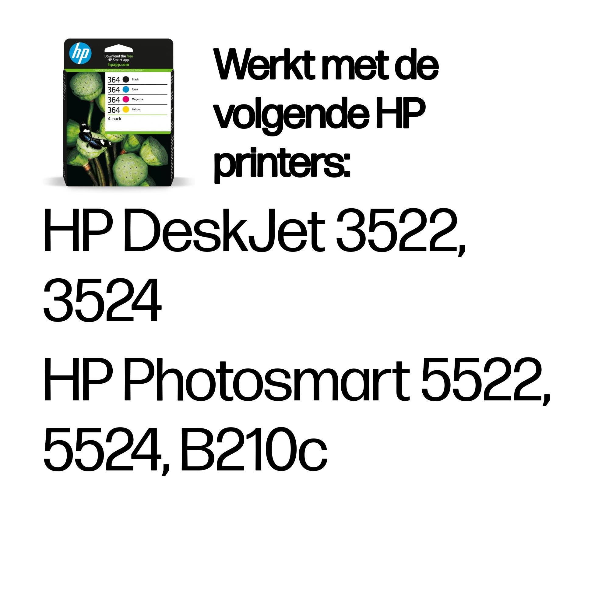 HP 364 original CMYK Ink cartridge N9J73AE Combo 4-Pack Stan
