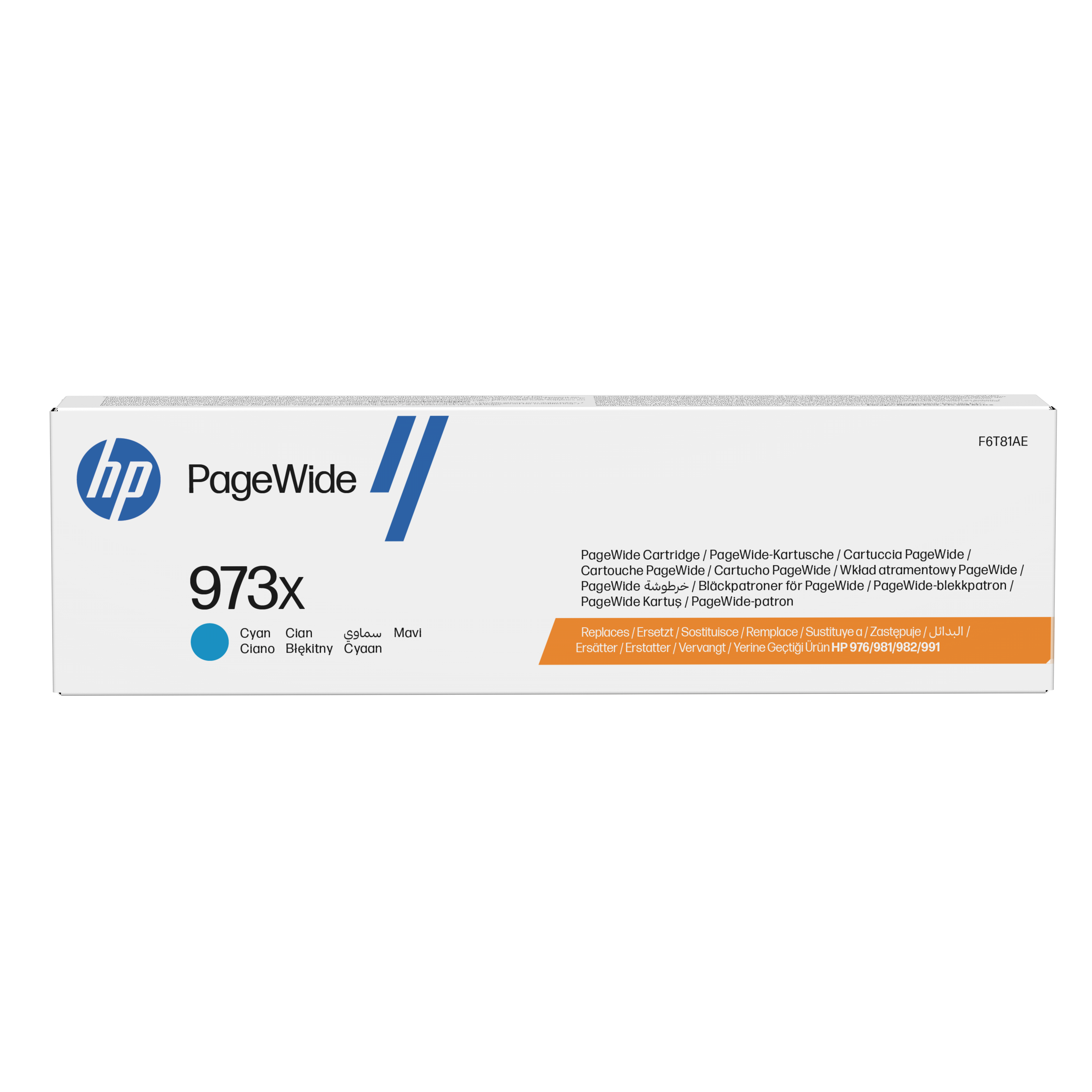 HP 973X original high yield cyan PageWide cartridge F6T81AE