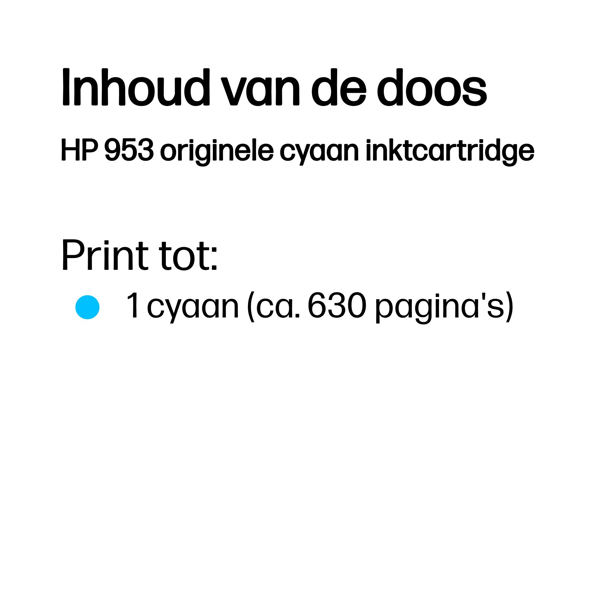 HP 953 original Ink cartridge F6U12AE BGX Cyan 700 Pages