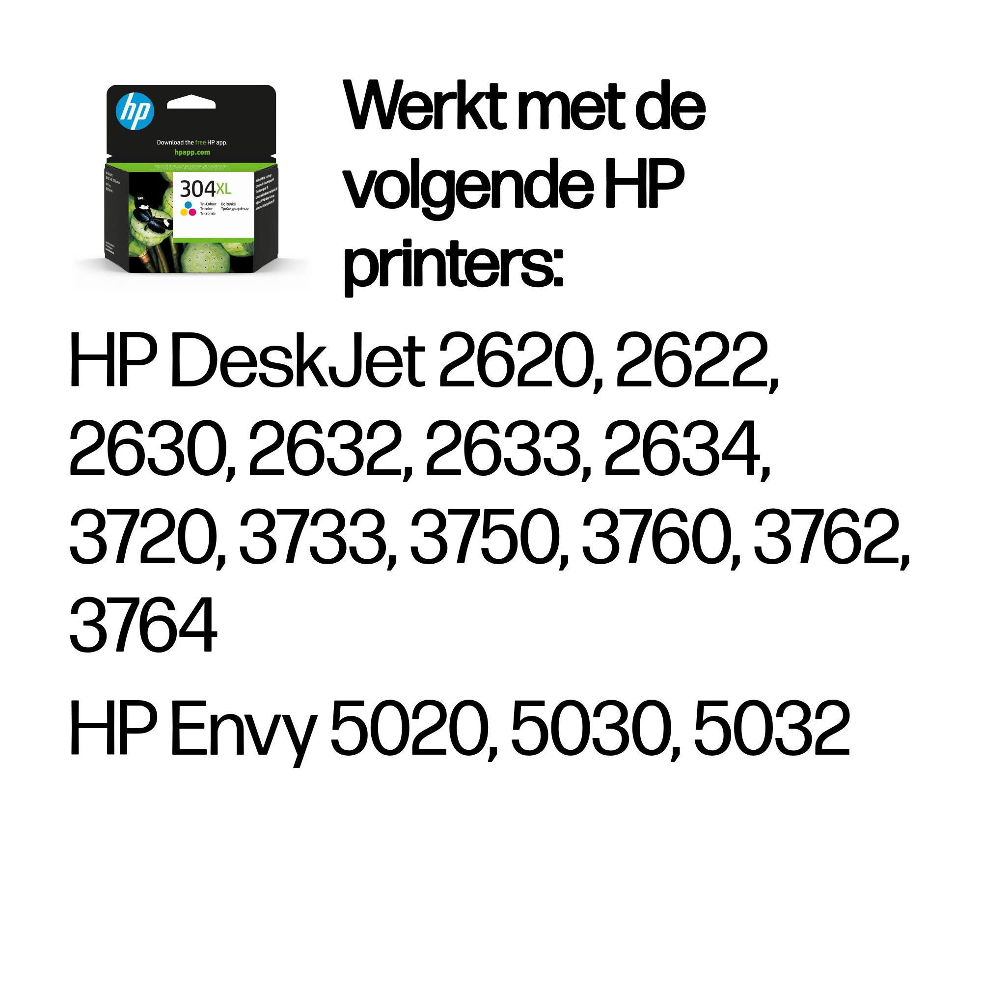 HP 304XL original Tri-color Ink cartridge N9K07AE UUS