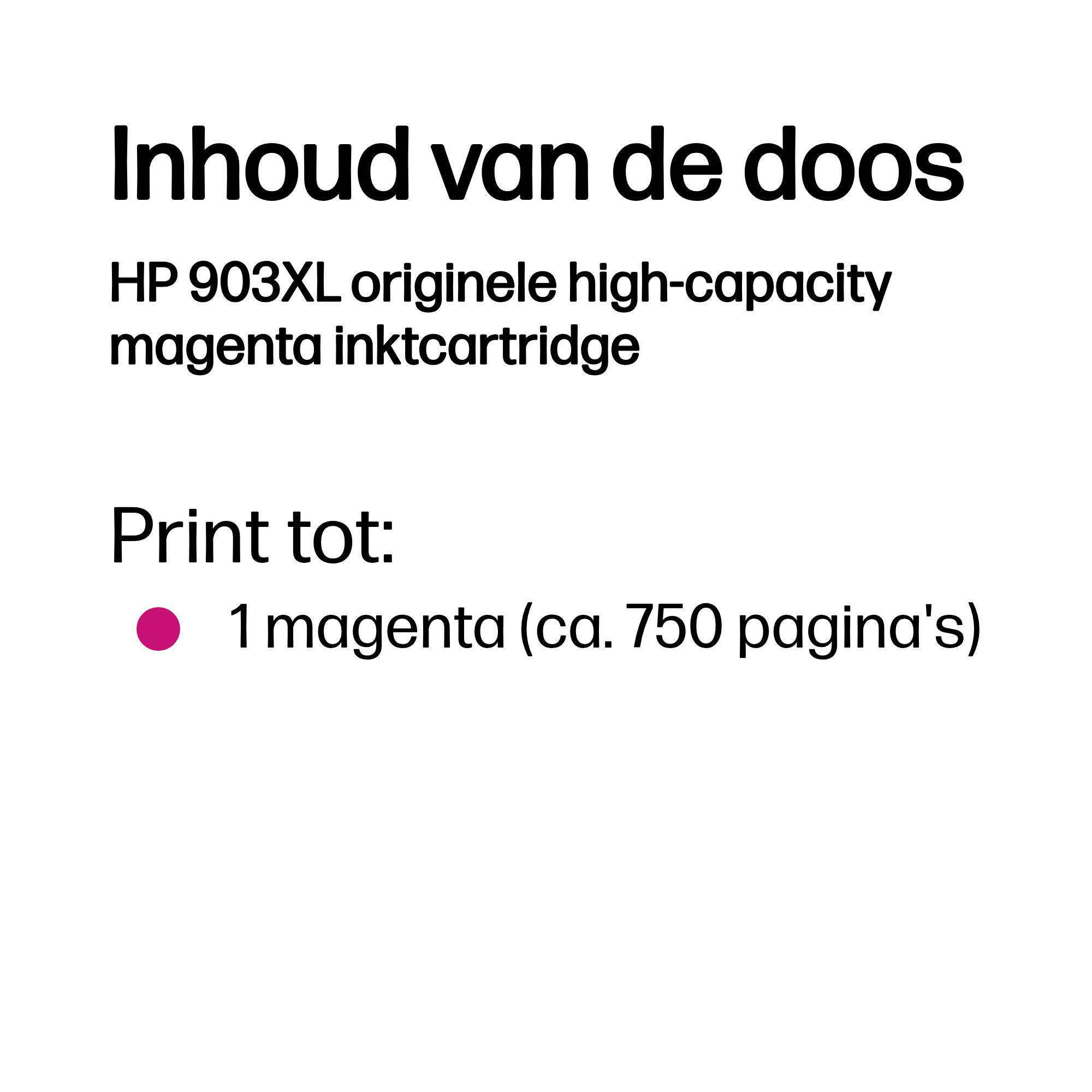 HP 903XL original Ink cartridge T6M07AE BGX Magenta High Yie