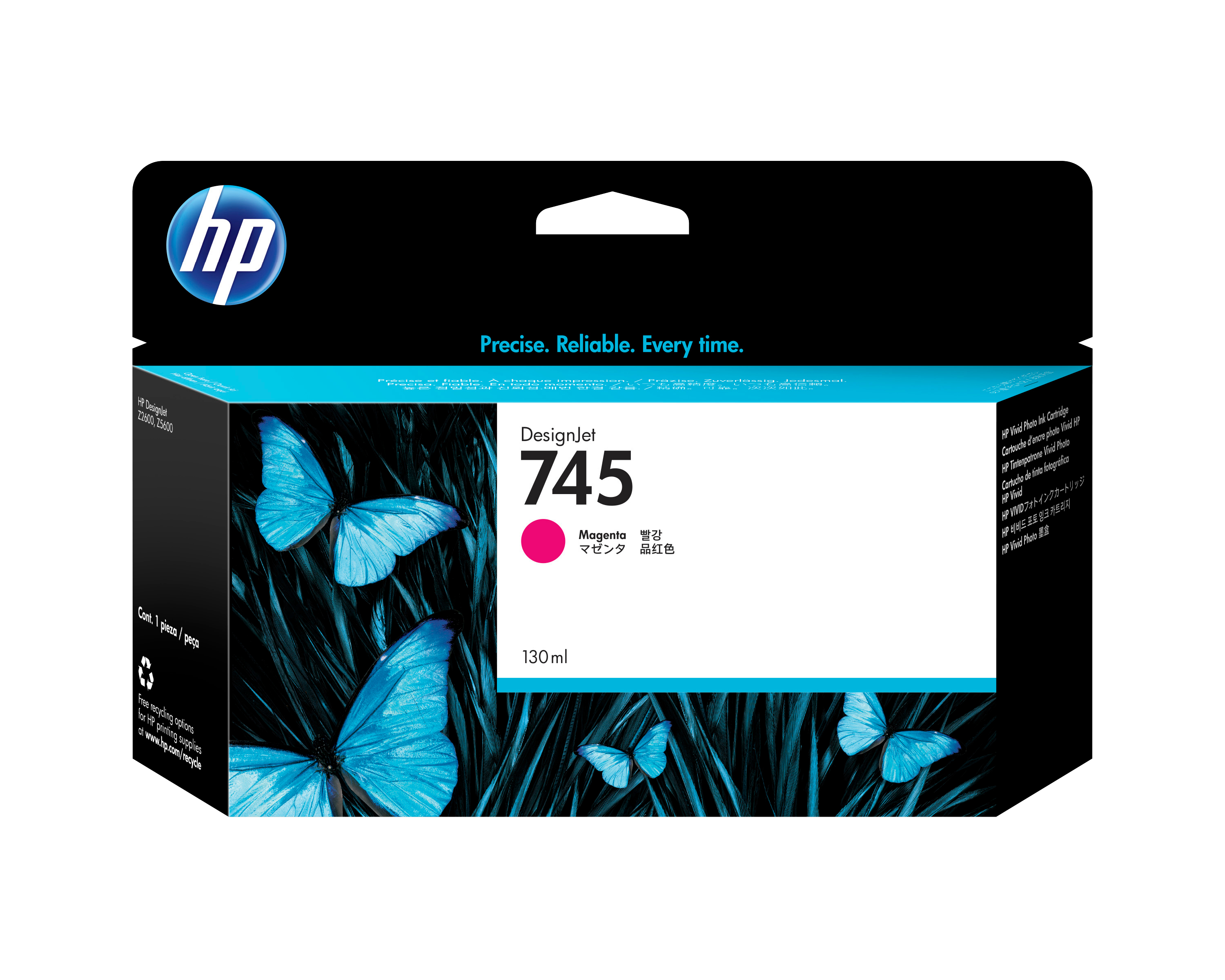 HP 745 original Ink cartridge F9J95A Magenta 130 ml