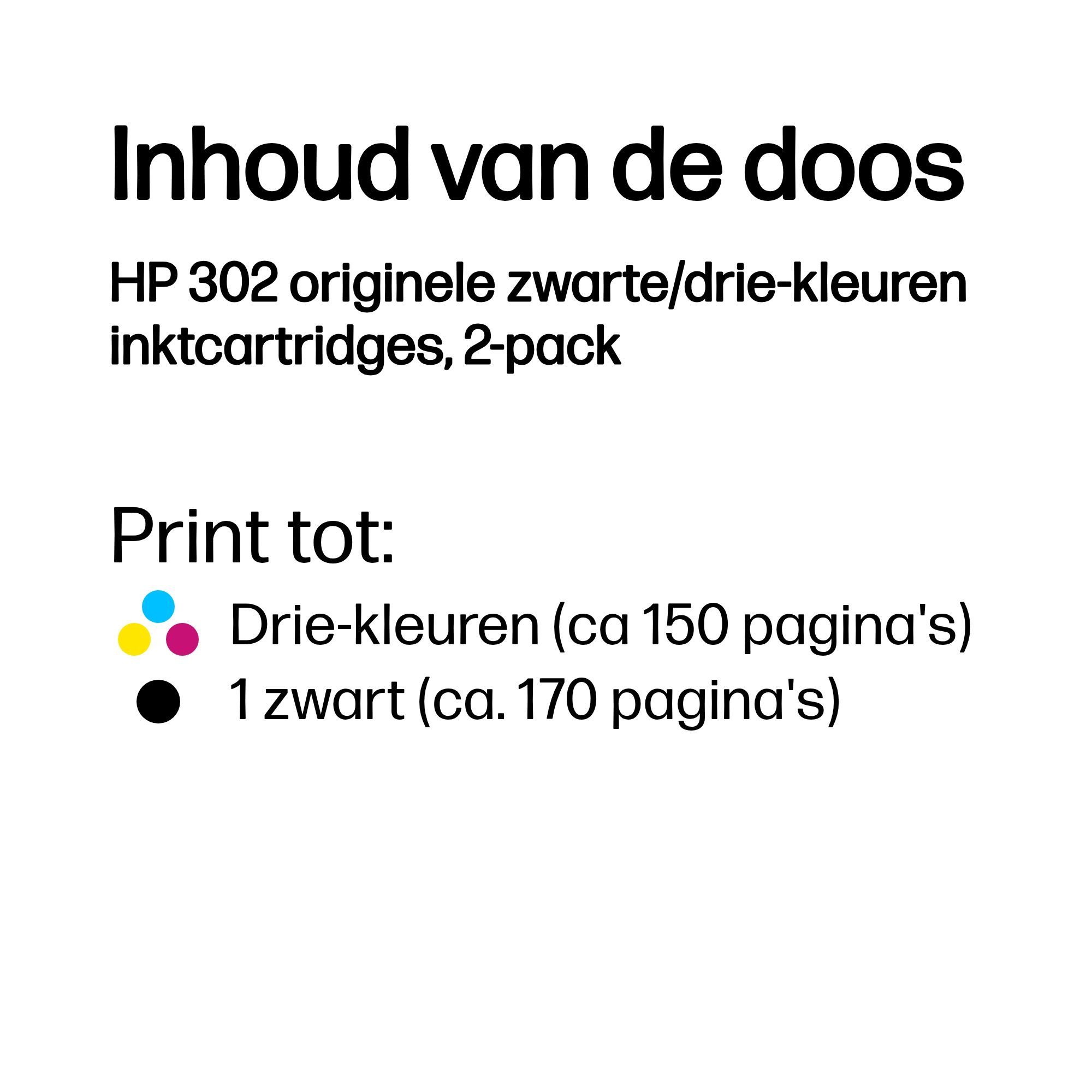 HP 302 original Ink cartridge X4D37AE Combo 2-Pack