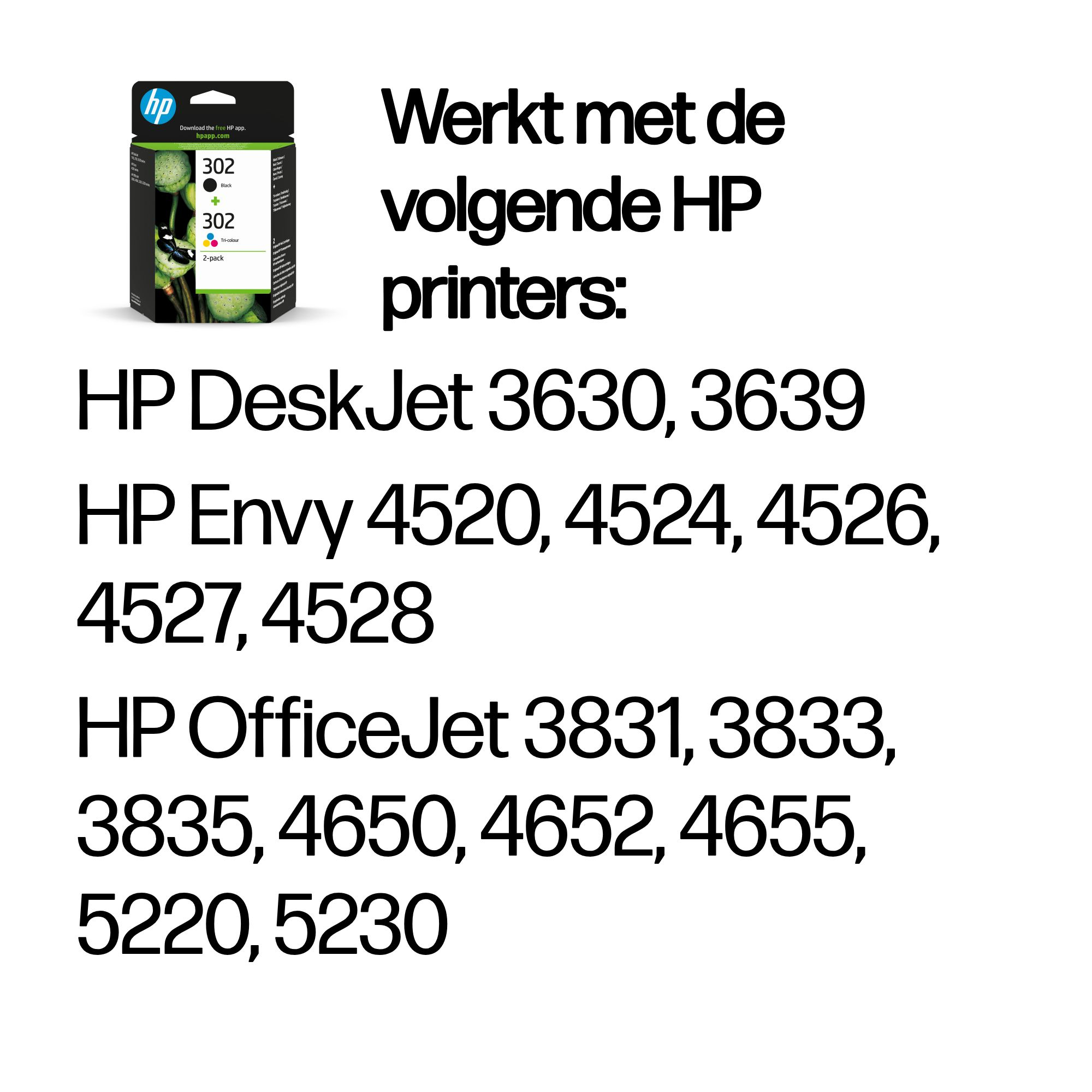HP 302 original Ink cartridge X4D37AE 301 Combo 2-Pack BLIST