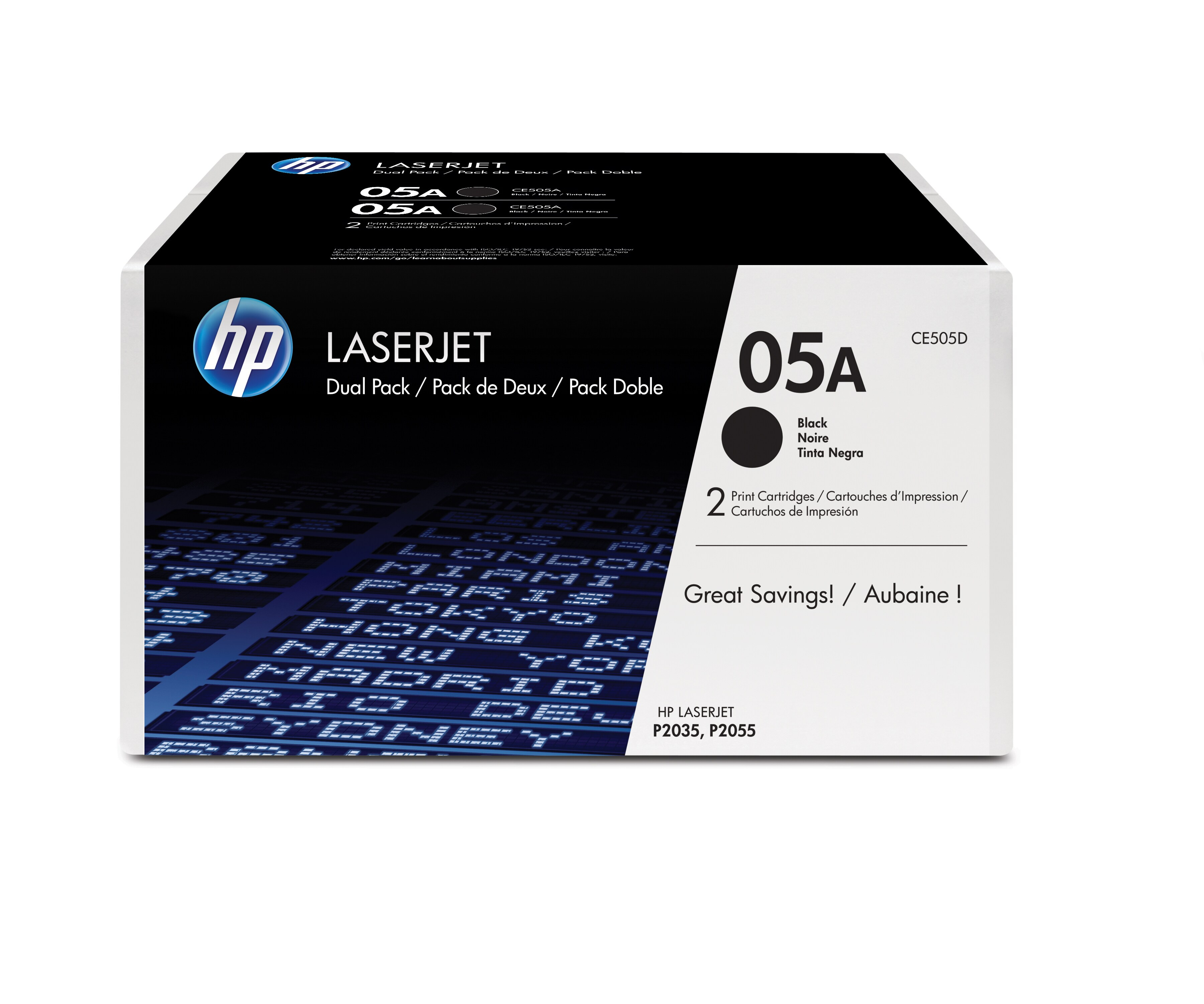 HP 05A original LaserJet Toner cartridge CE505D black standa