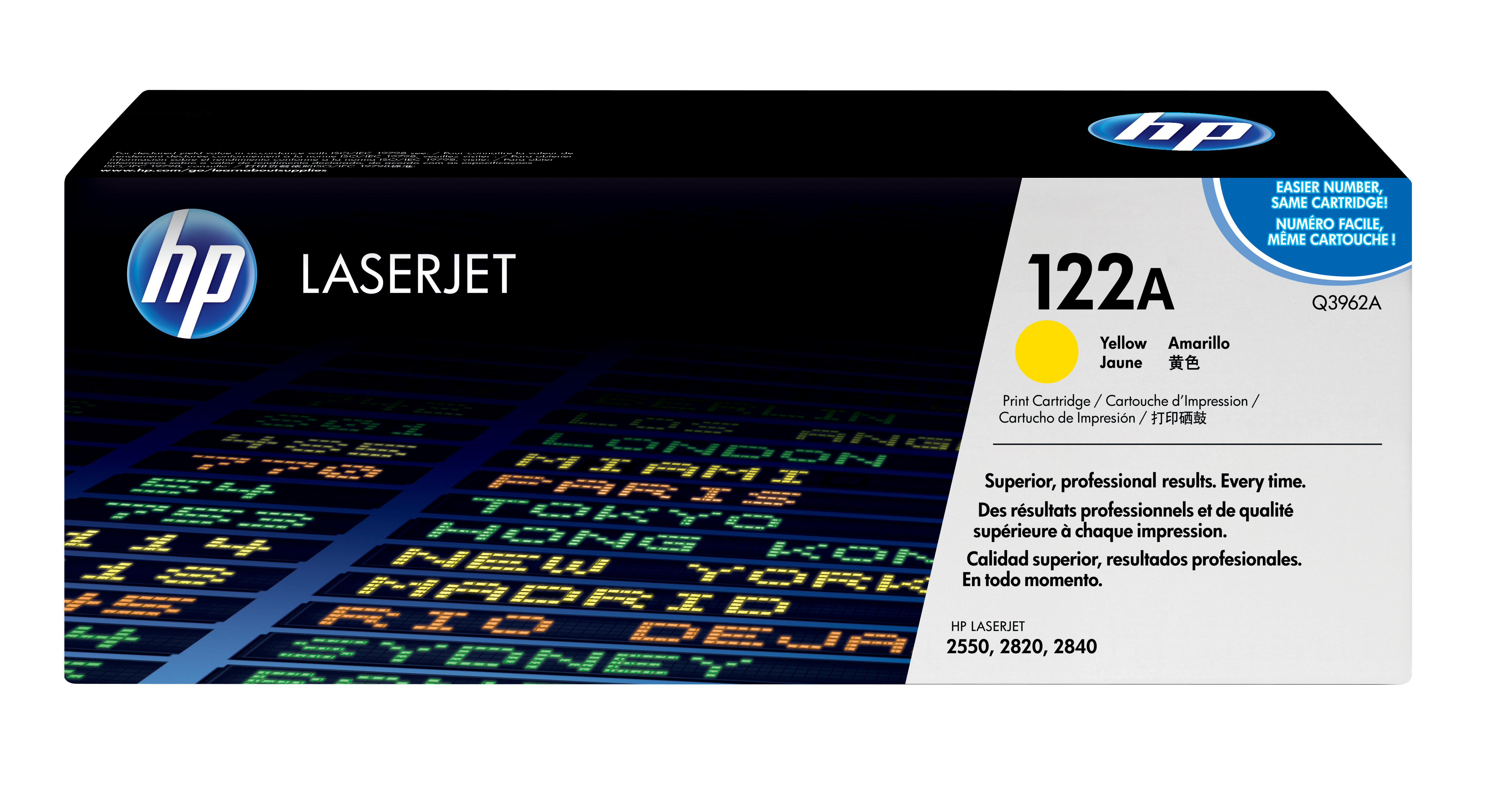 HP 122A Colour LaserJet originele toner cartridge geel stand