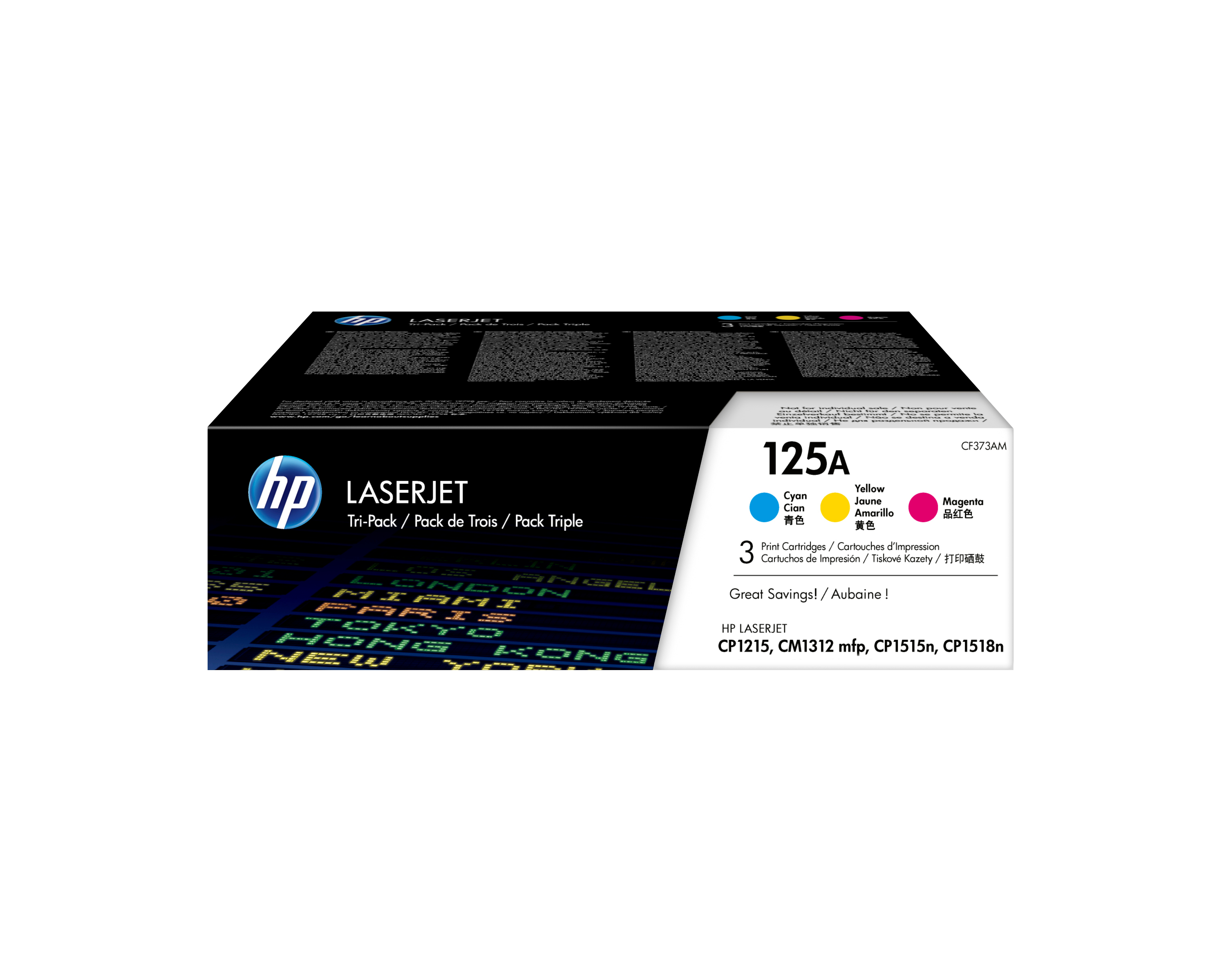 HP 125A original Toner cartridge CF373AM cyan magenta yellow