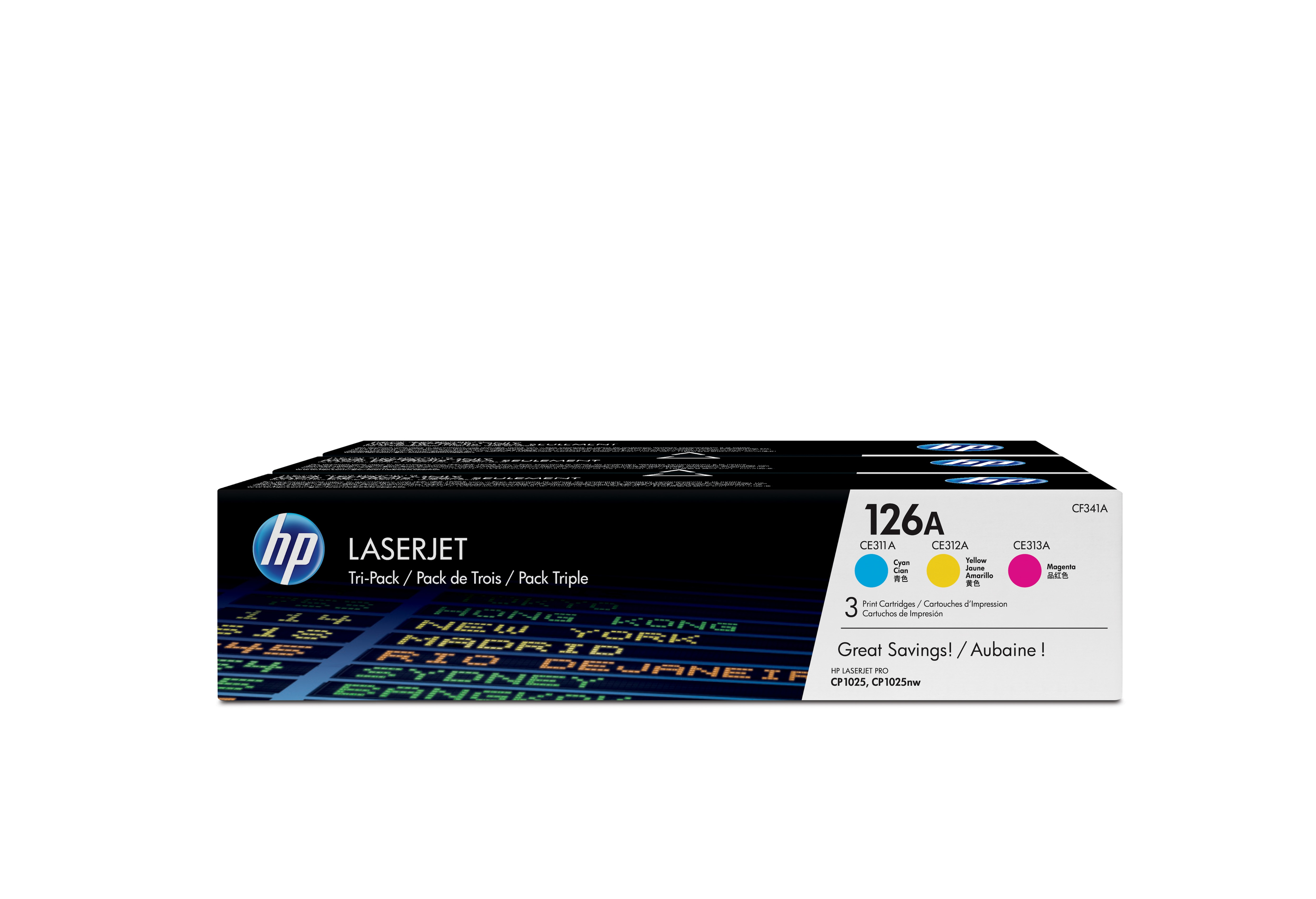 HP 126A original Toner cartridge CF341AD cyan magenta yellow