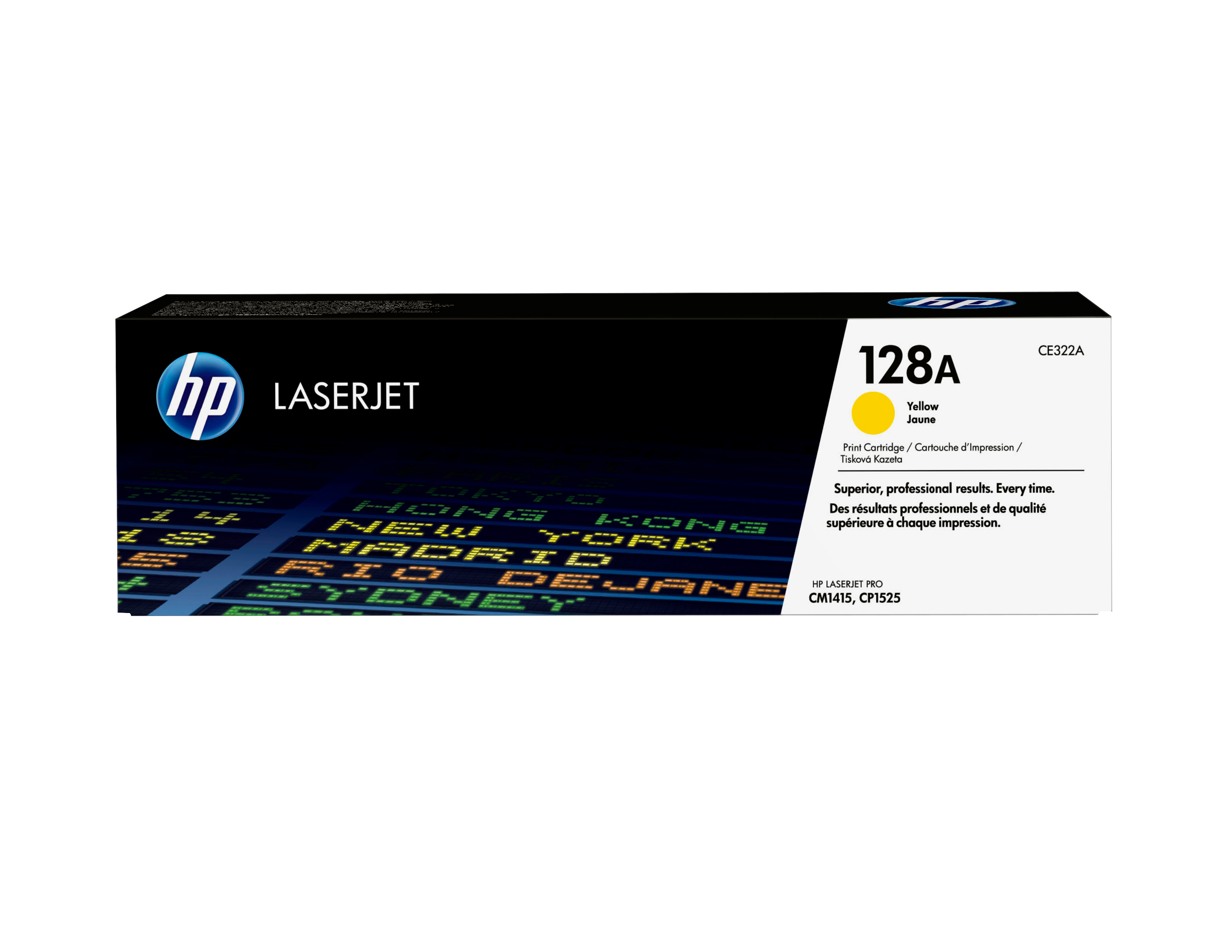 HP 128A original LaserJet Toner cartridge CE322A yellow stan