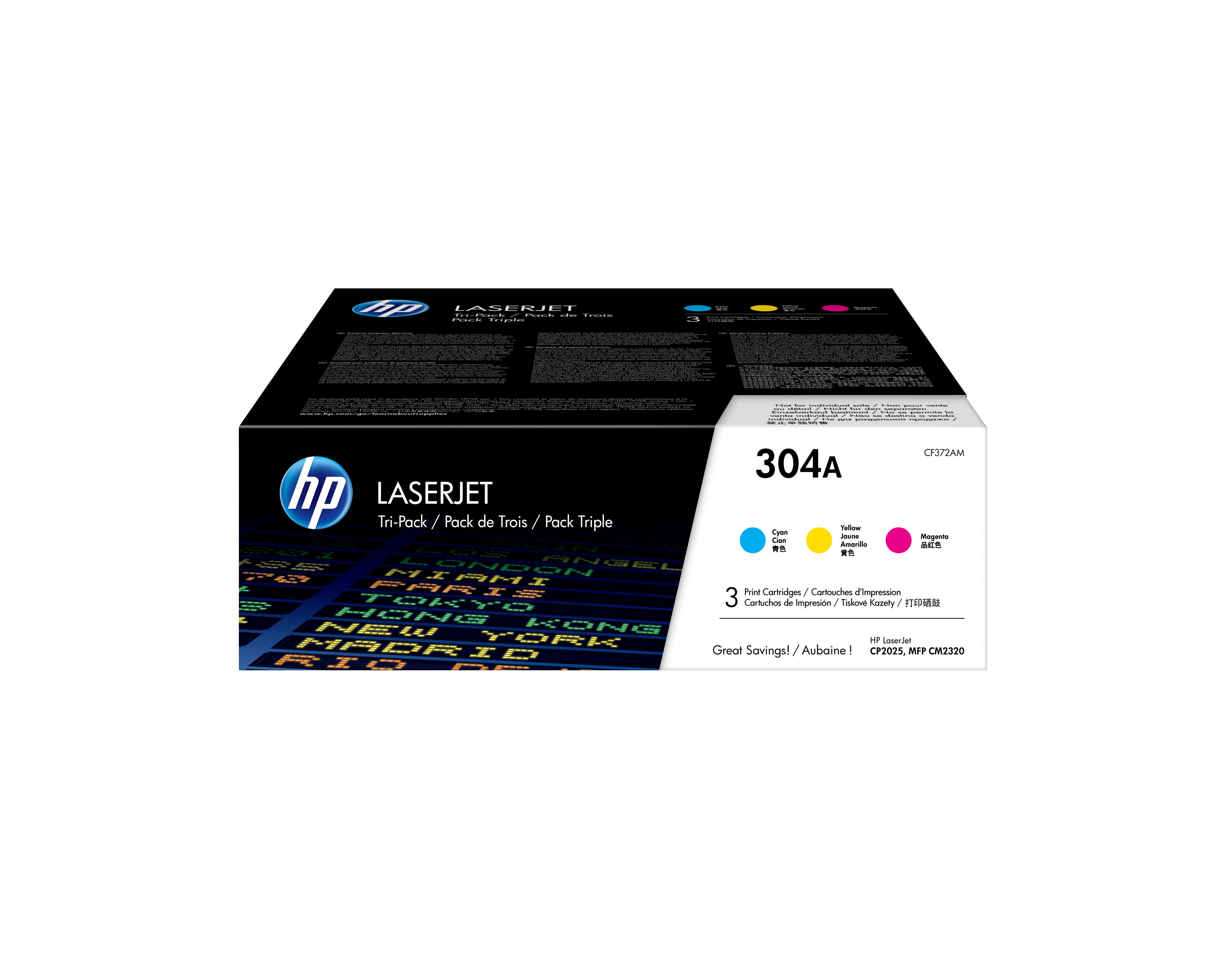 HP 304A original Toner cartridge CF372AM cyan magenta yellow