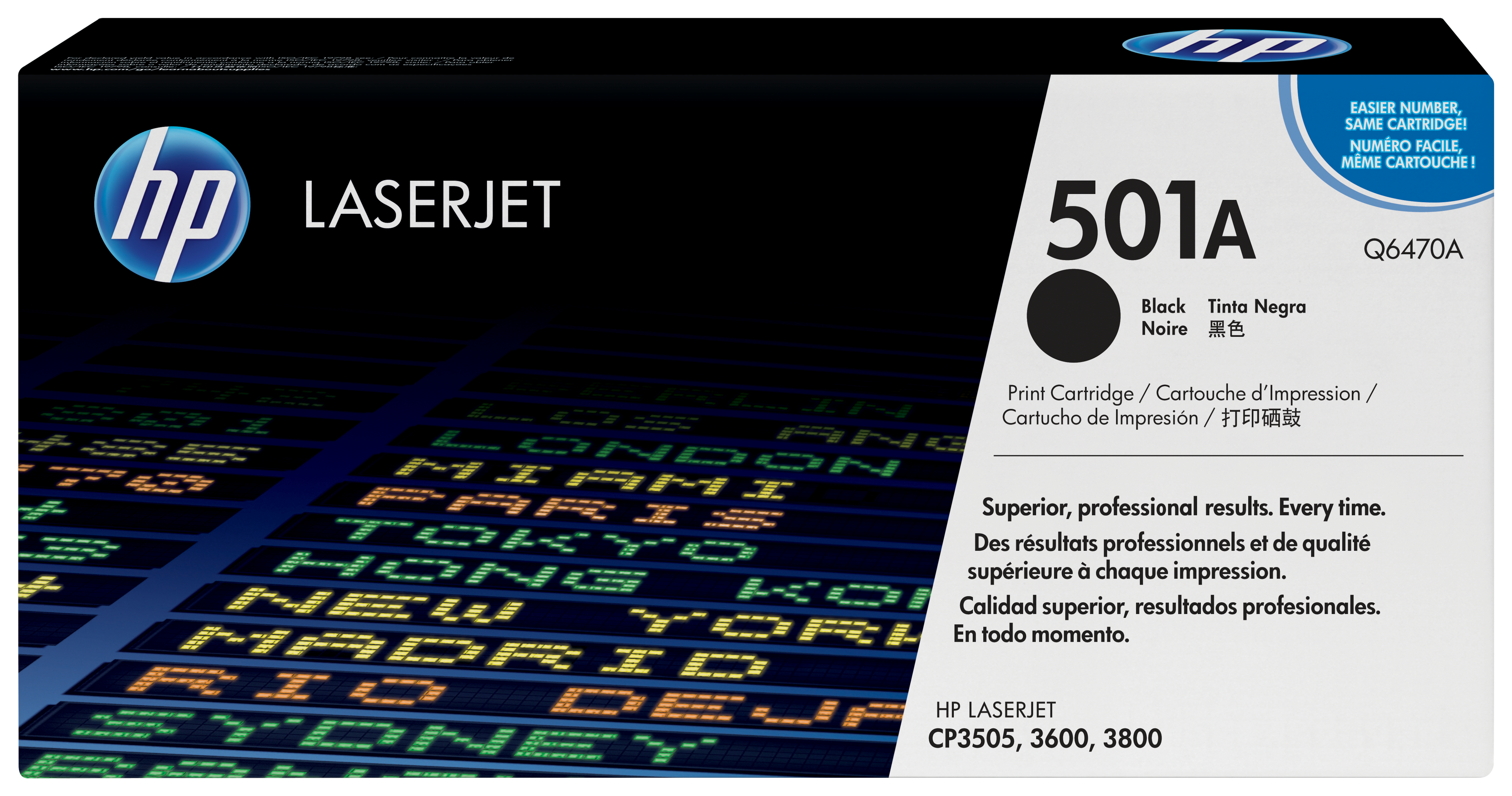 HP 501A original Colour LaserJet Toner cartridge Q6470A blac