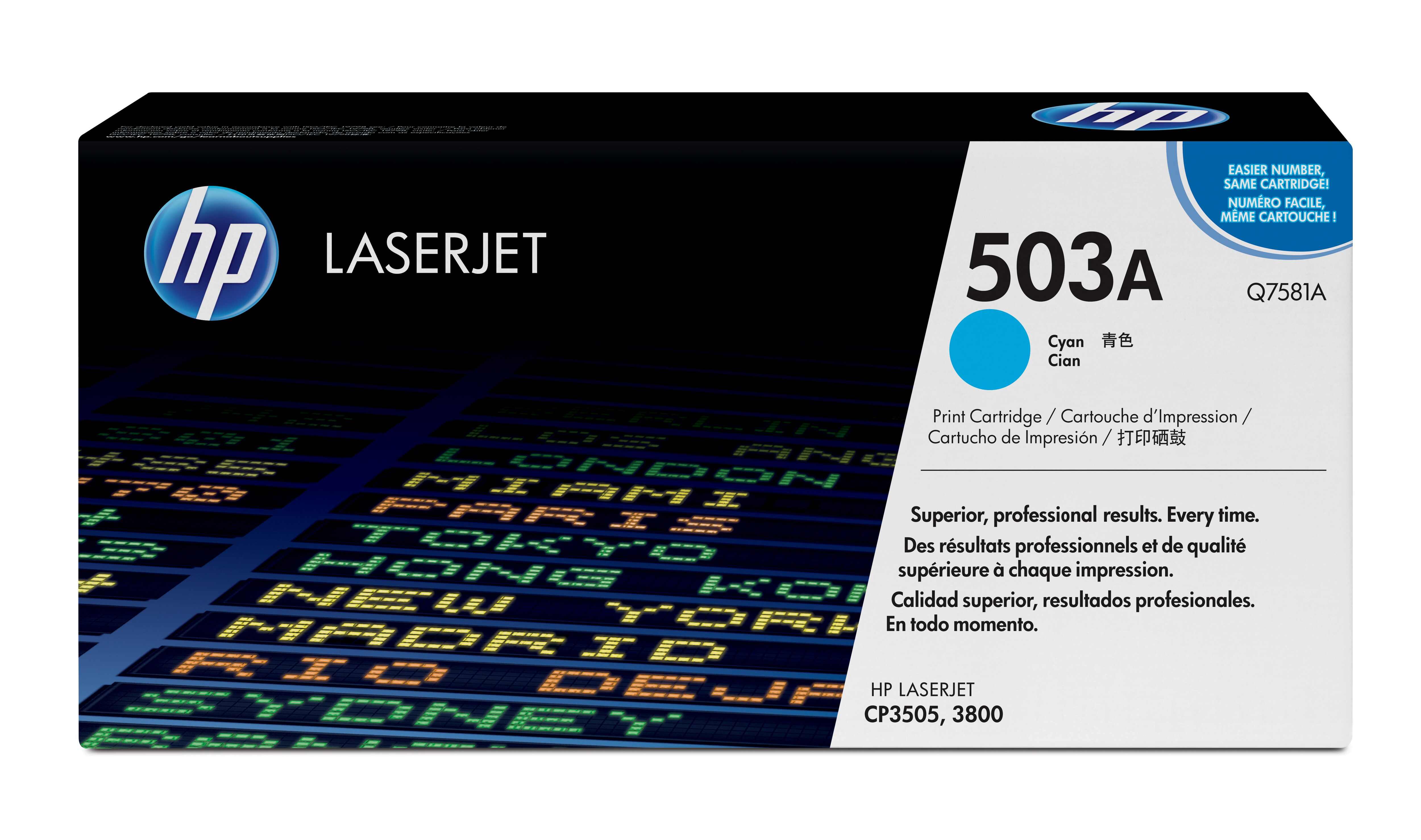 HP 503A original Colour LaserJet Toner cartridge Q7581A cyan