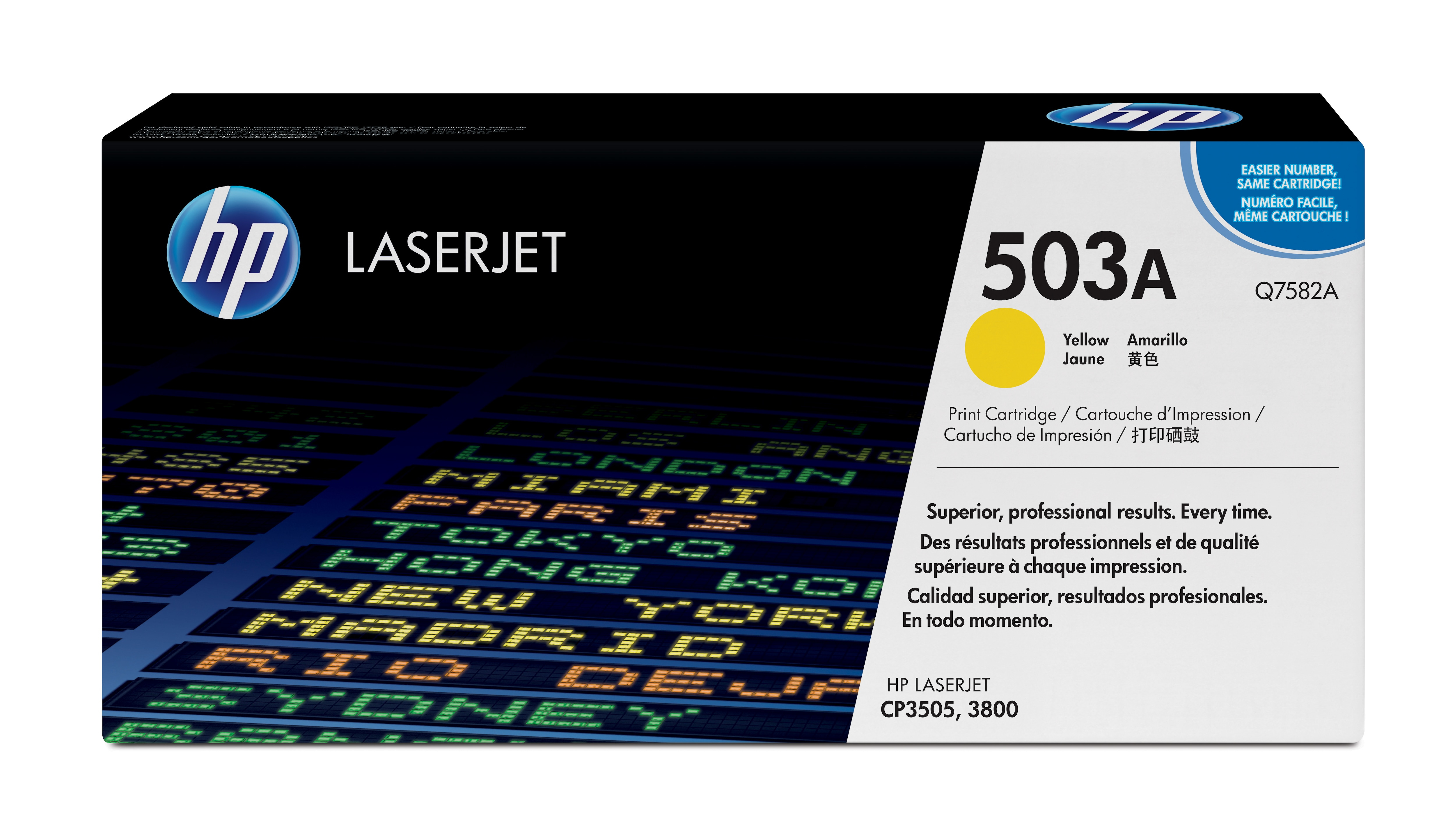 HP 503A Colour LaserJet originele toner cartridge geel stand