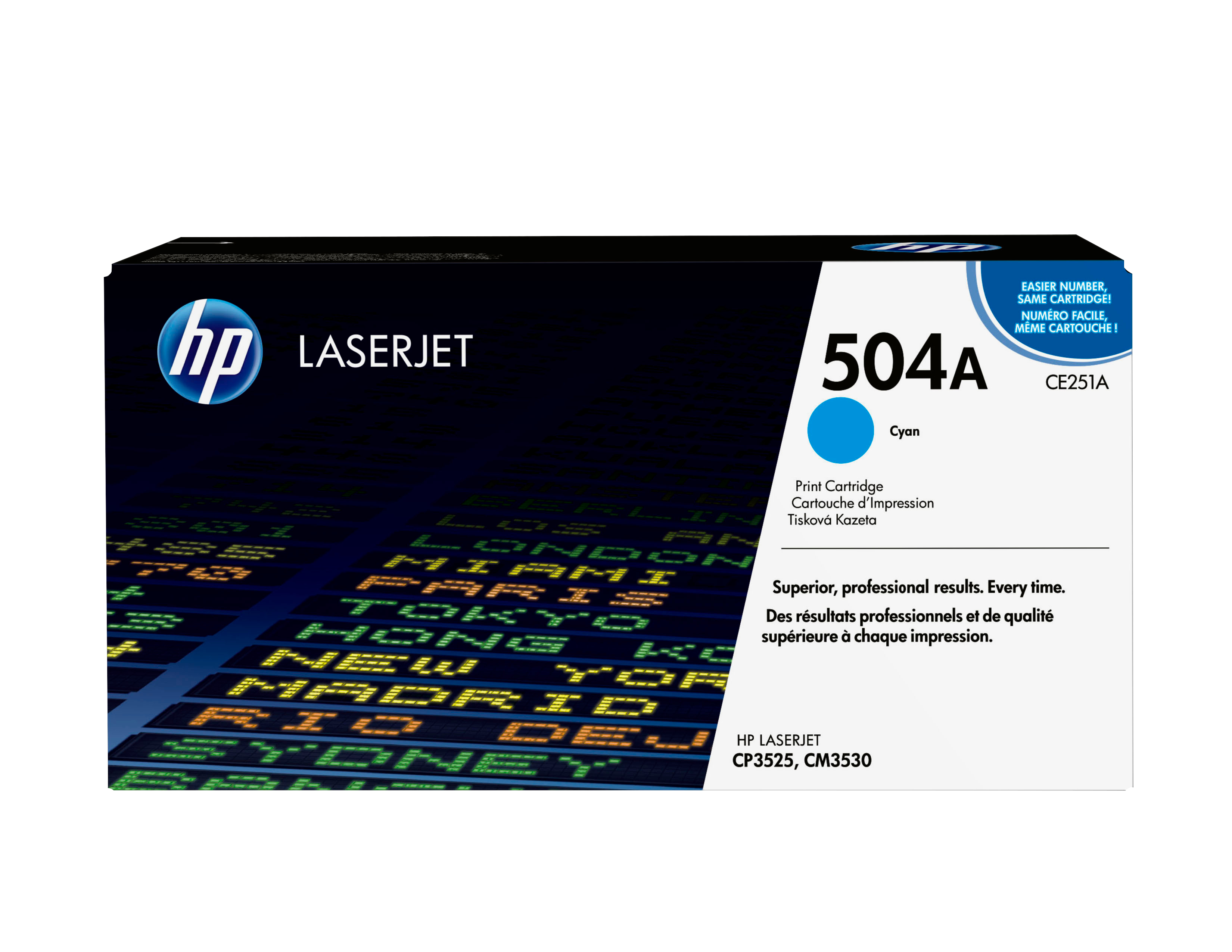 HP 504A original Colour LaserJet Toner cartridge CE251A cyan