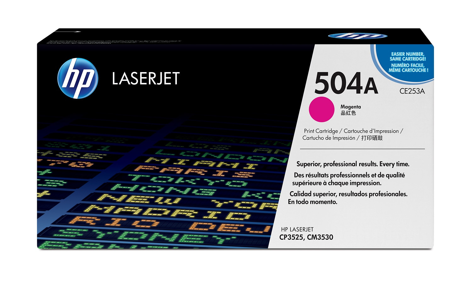 HP 504A original Colour LaserJet Toner cartridge CE253A mage