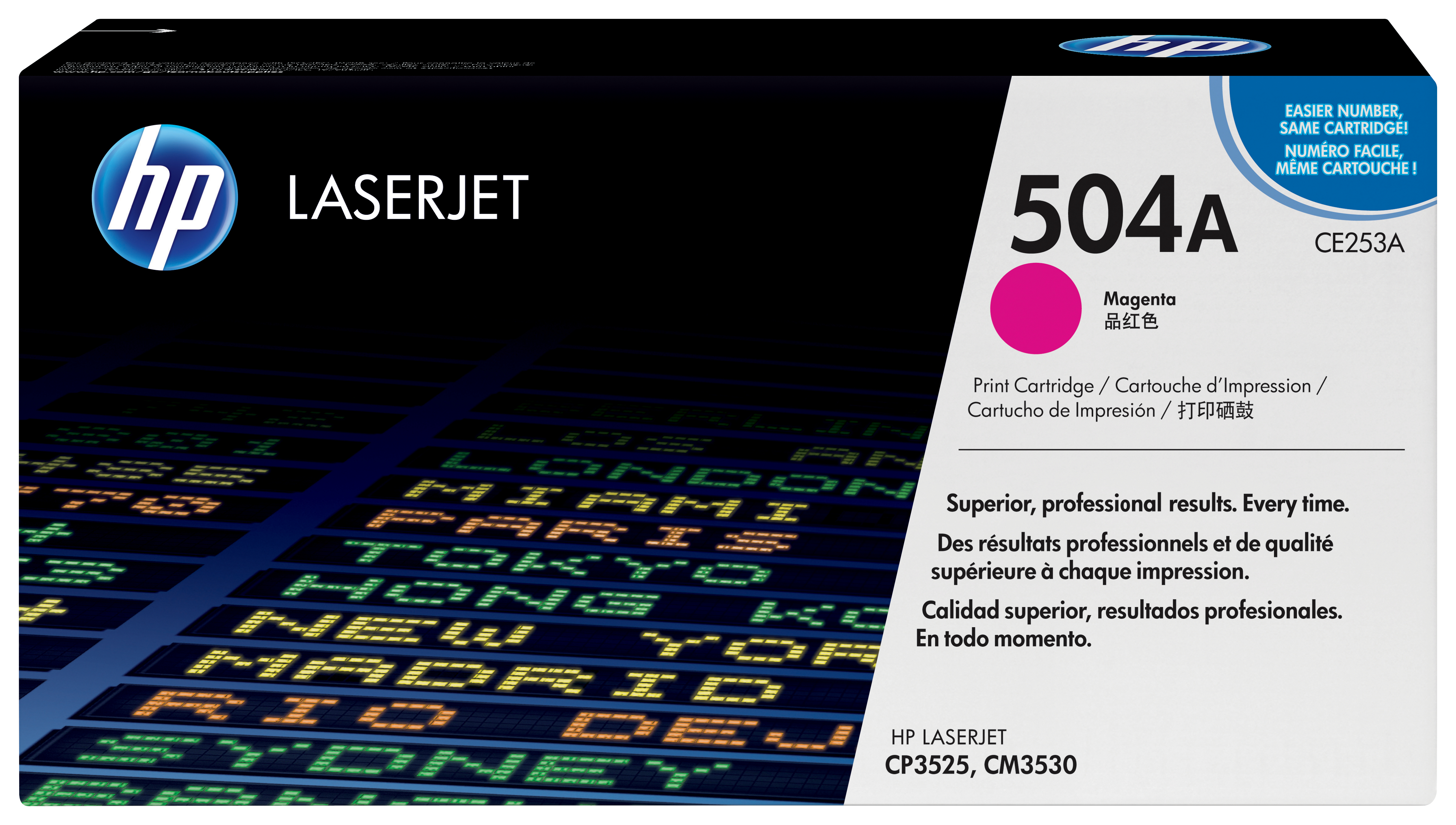 HP 504A original Colour LaserJet Toner cartridge CE253A mage