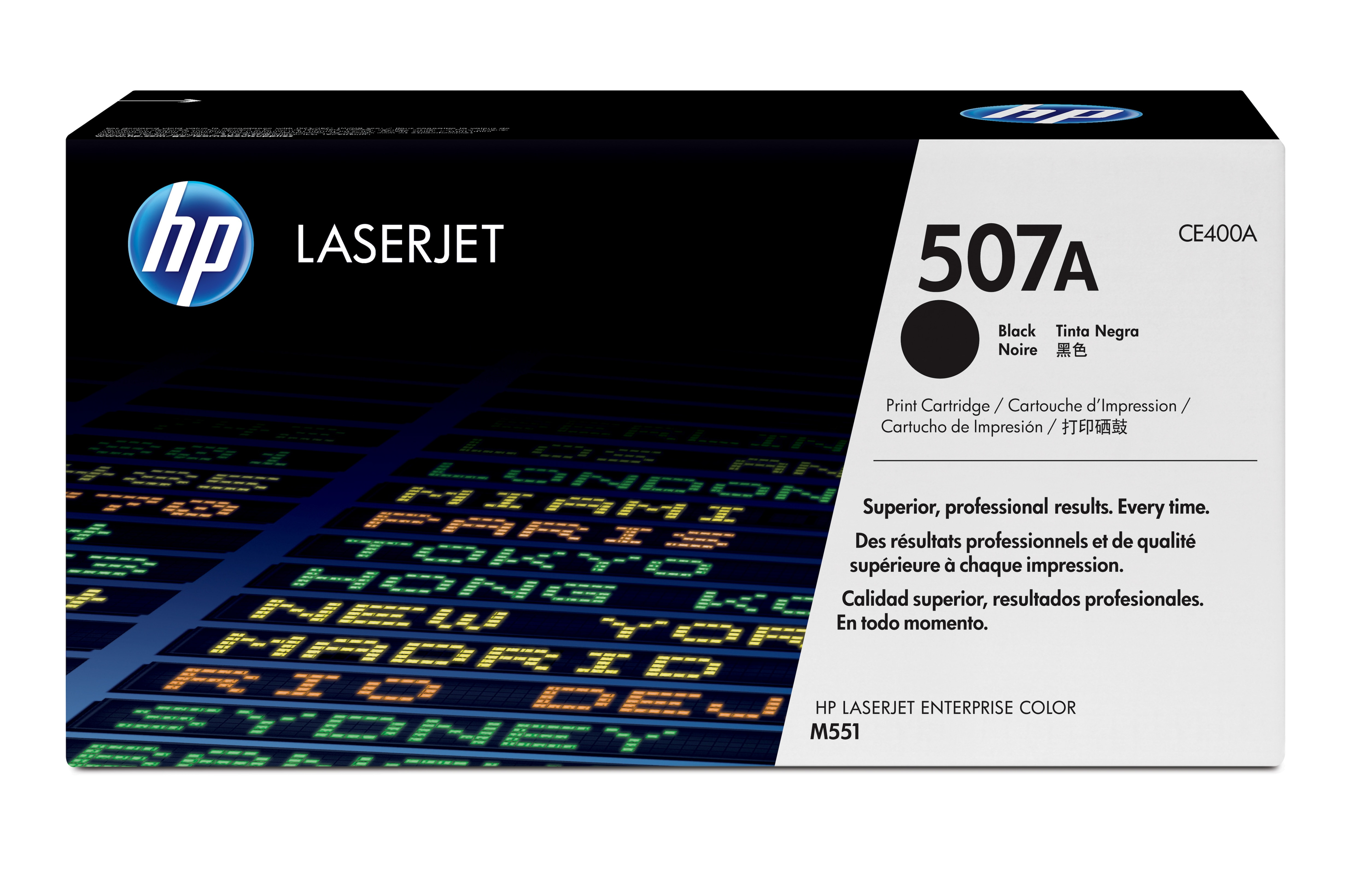 HP 507A original original Toner cartridge CE400A black stand