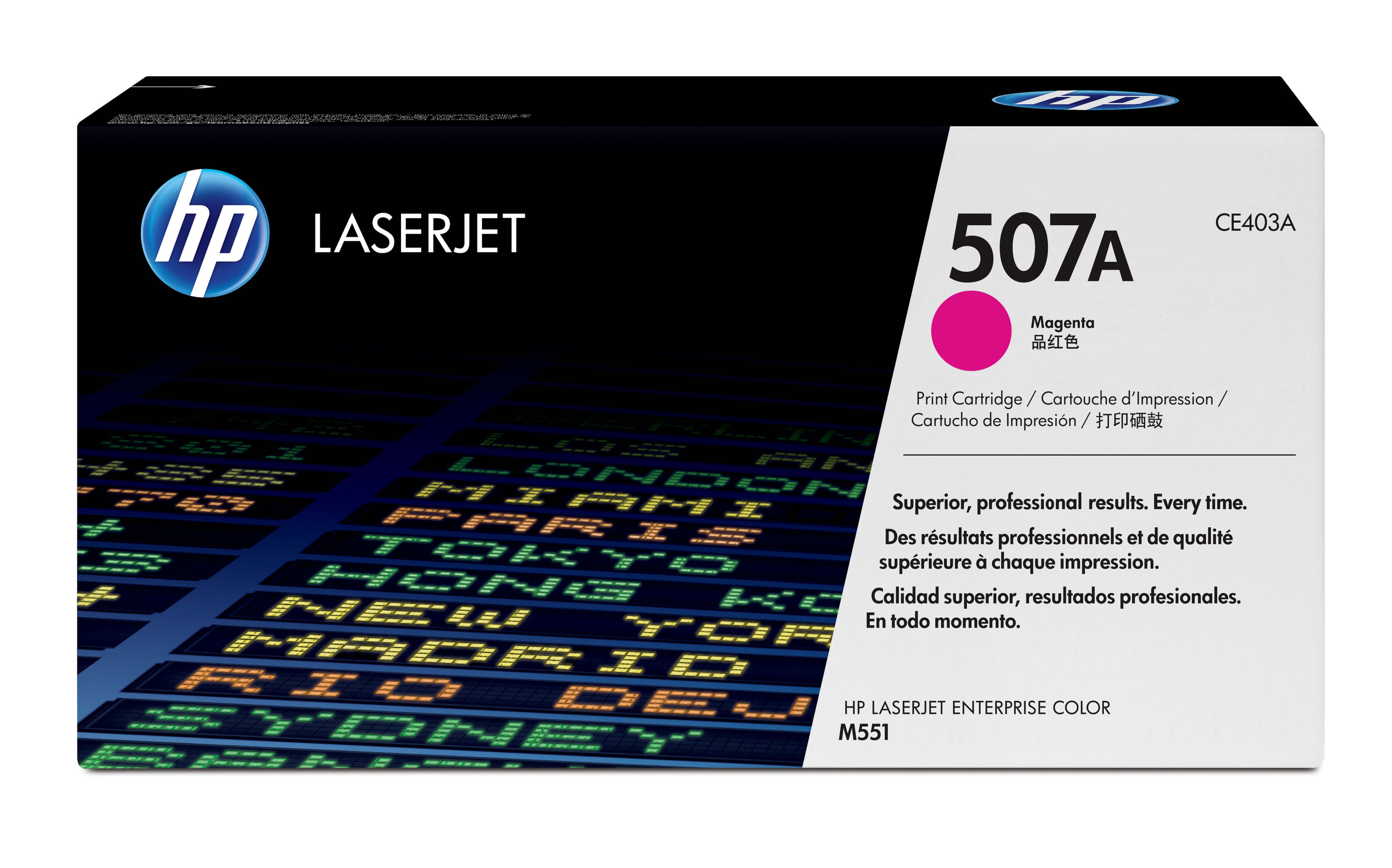 HP 507A original Toner cartridge CE403A magenta standard cap