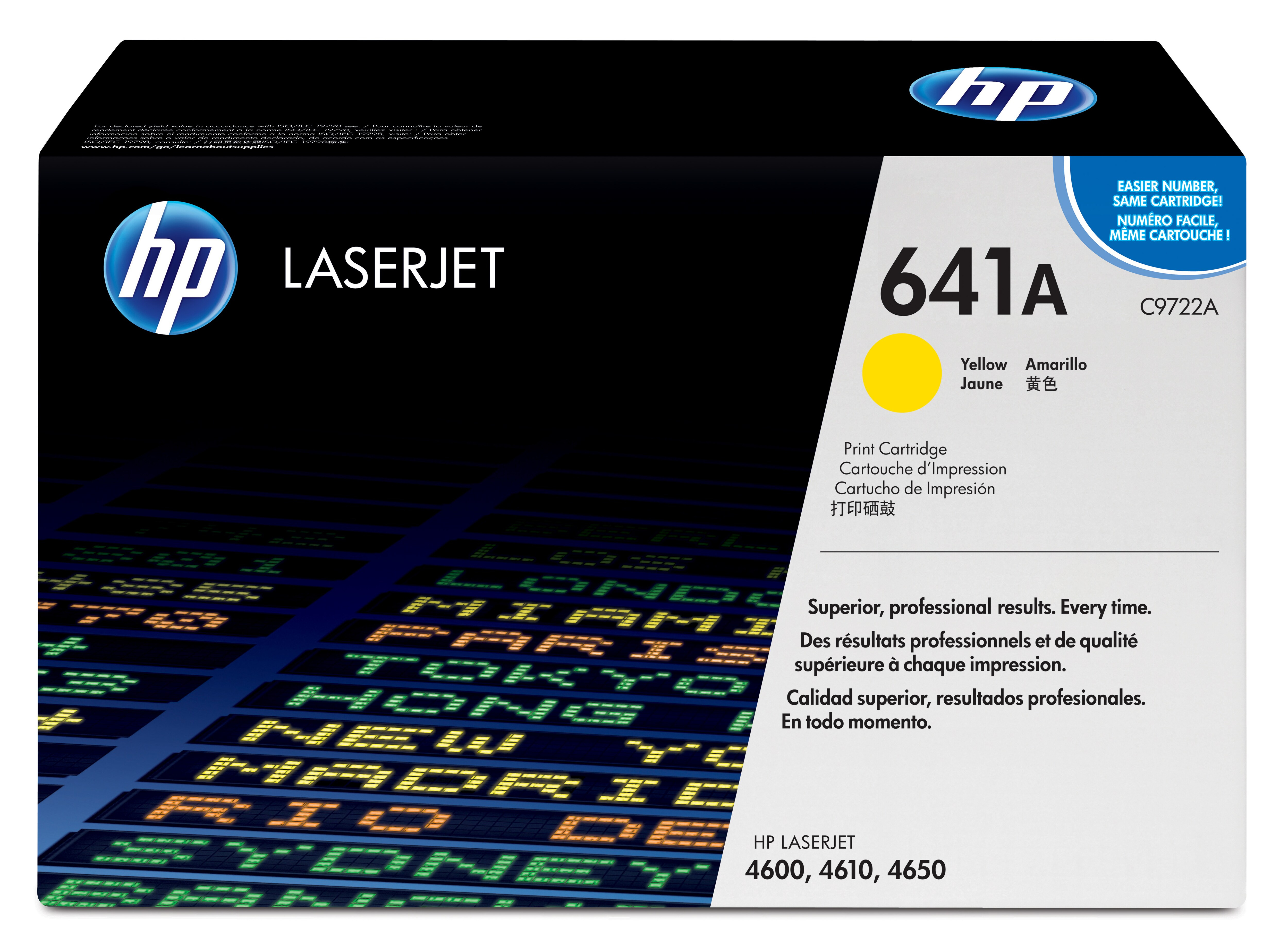 HP 641A original Colour LaserJet Toner cartridge C9722A yell