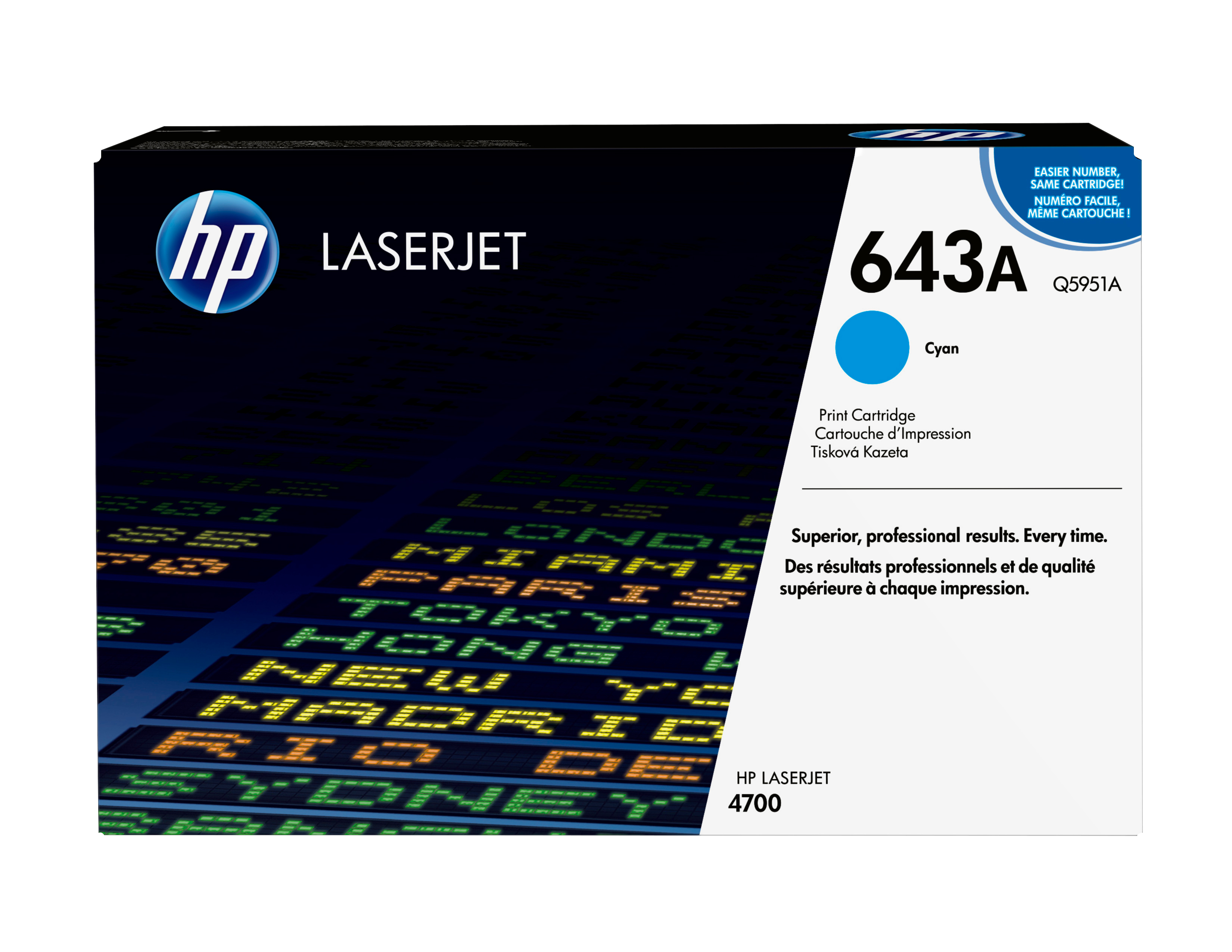 HP 643A original Colour LaserJet Toner cartridge Q5951A cyan