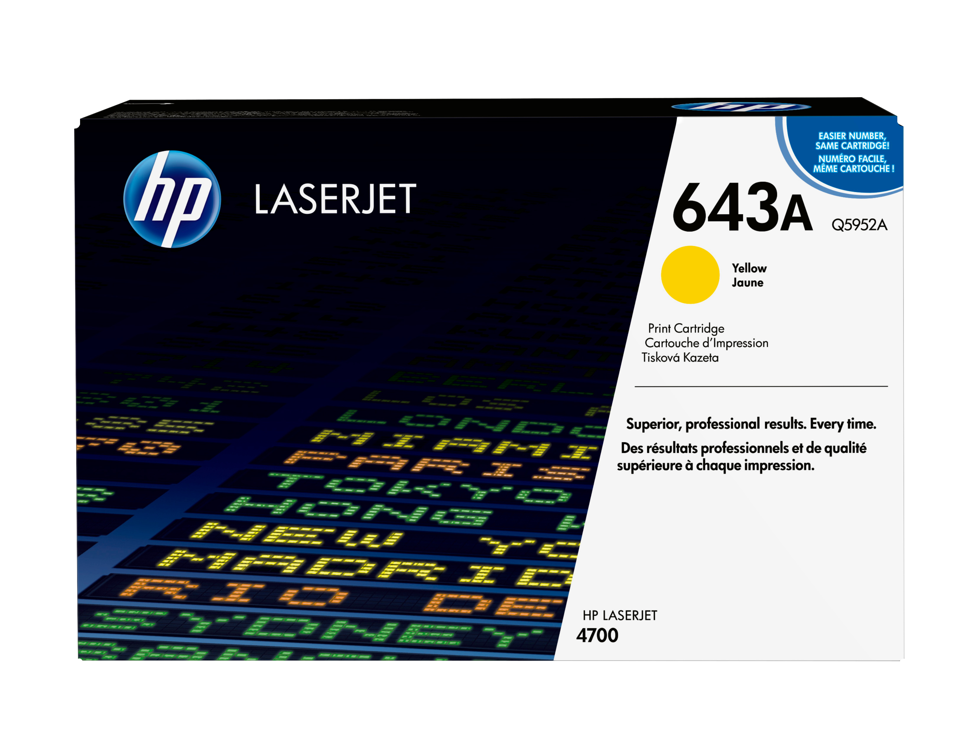 HP 643A original Colour LaserJet Toner cartridge Q5952A yell