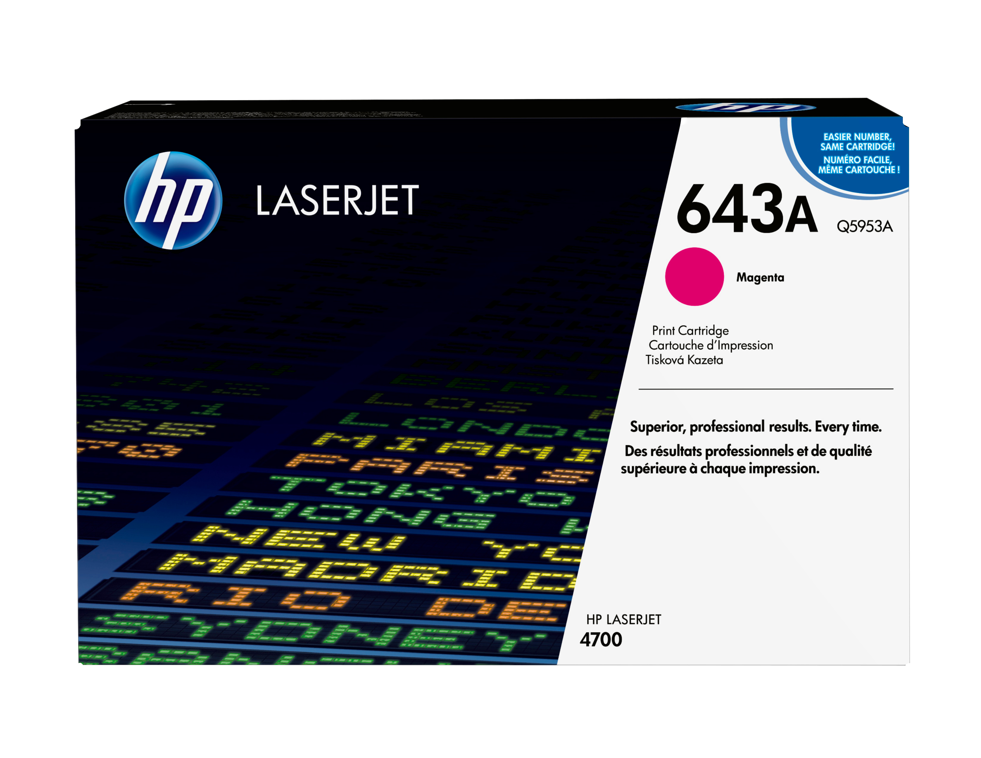 HP 643A original Colour LaserJet Toner cartridge Q5953A mage