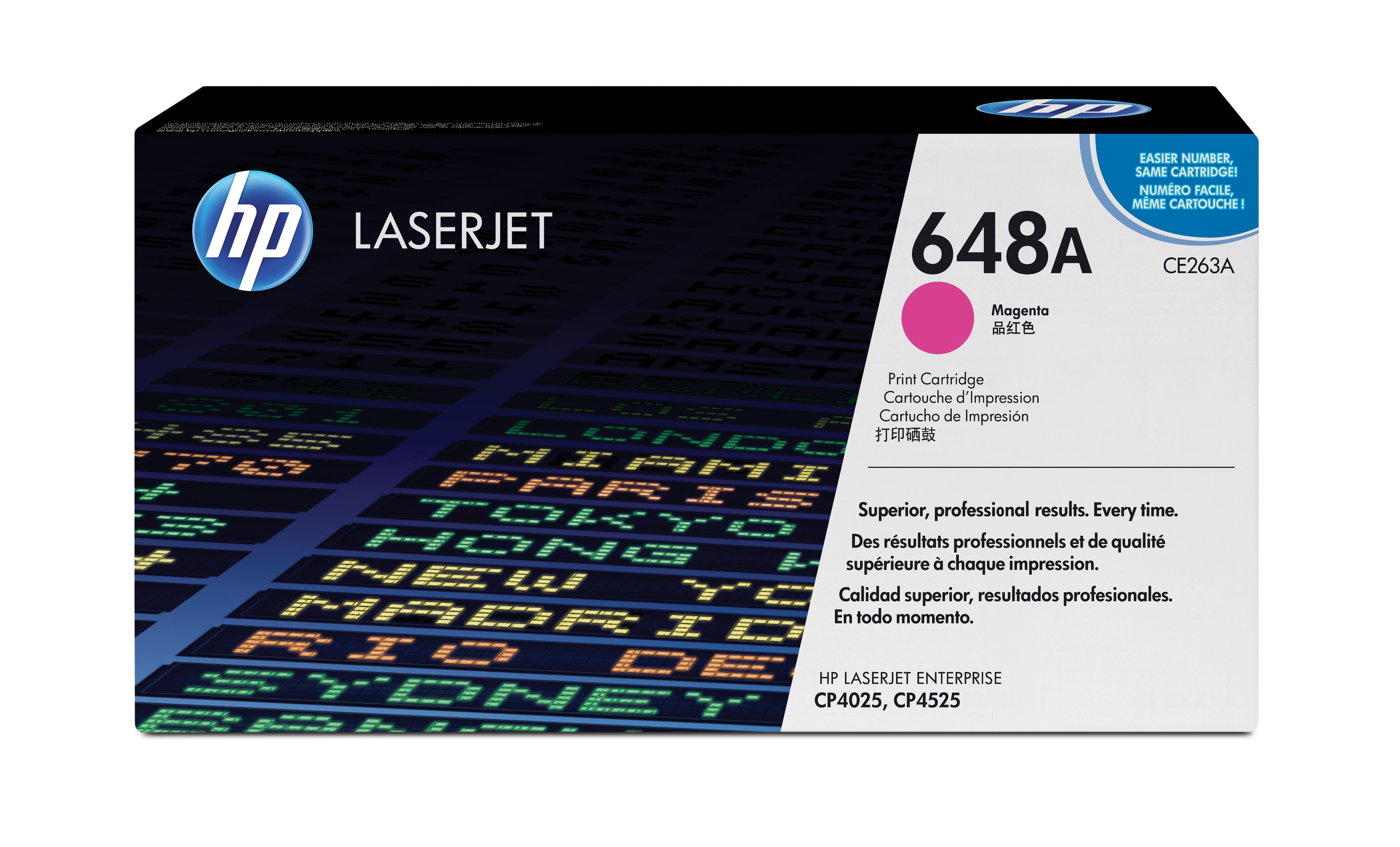 HP 648A original Color LaserJet Toner cartridge CE263A magen