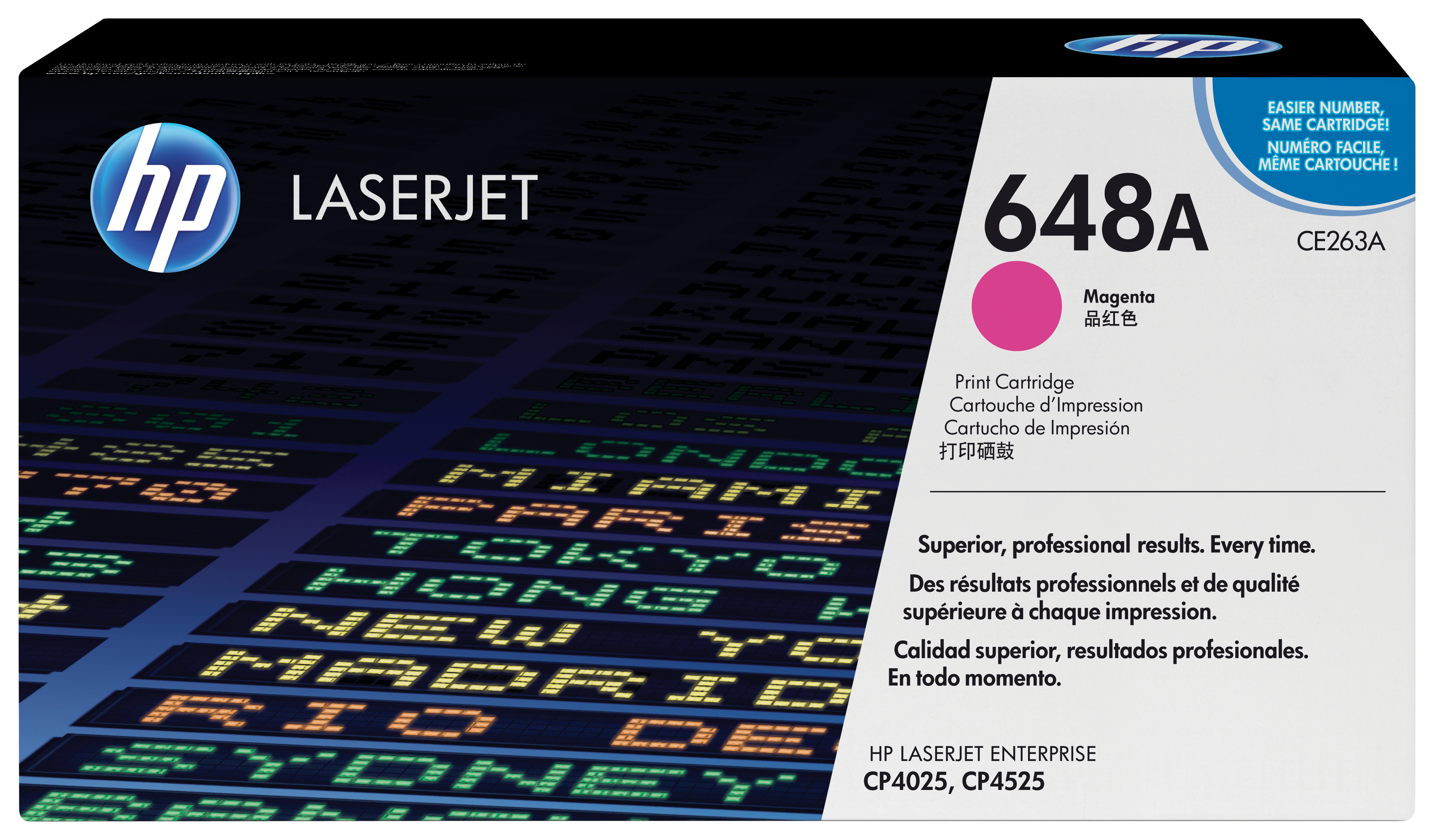HP 648A original Color LaserJet Toner cartridge CE263A magen