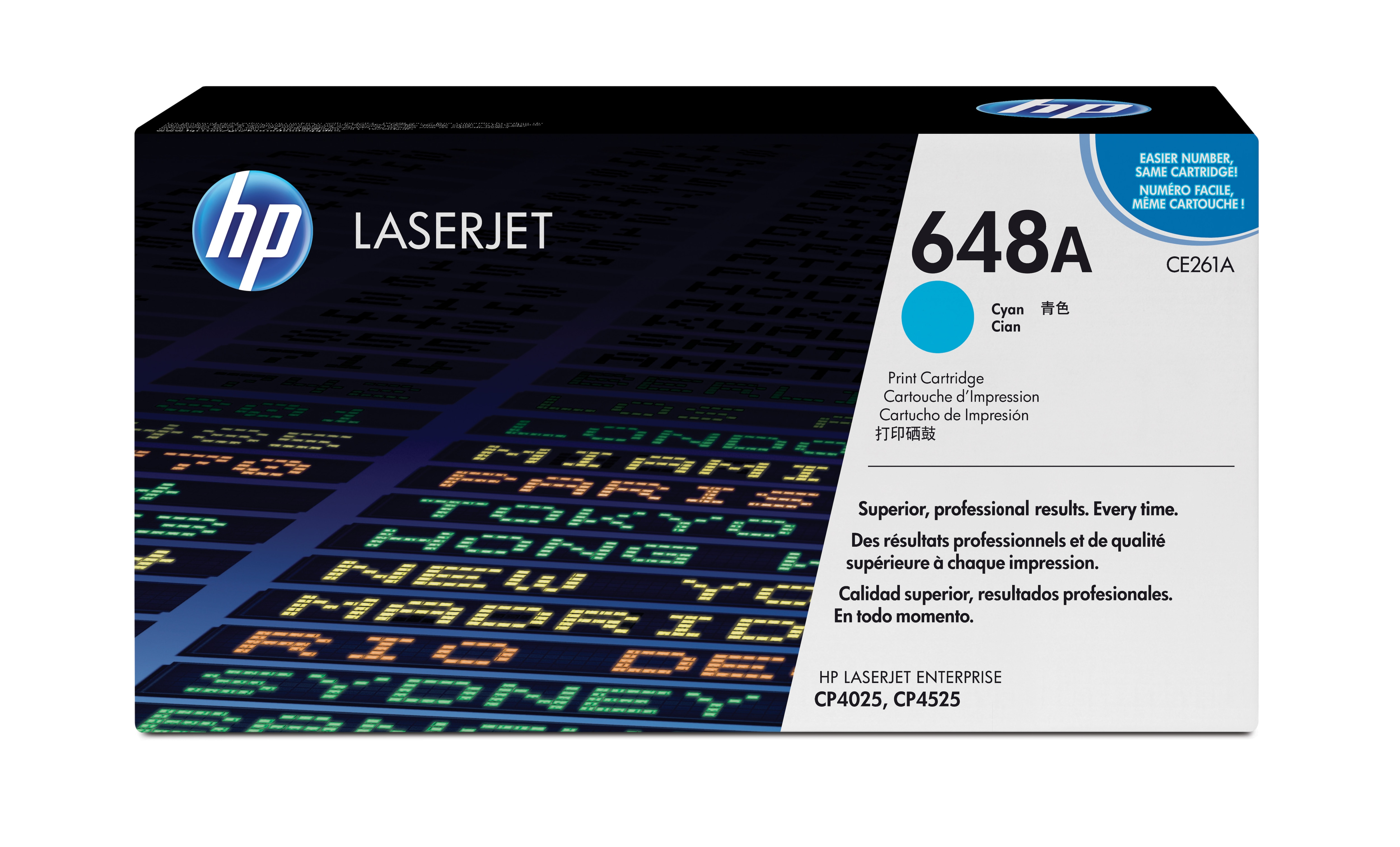 HP 648A original Color LaserJet Toner cartridge CE261A cyan
