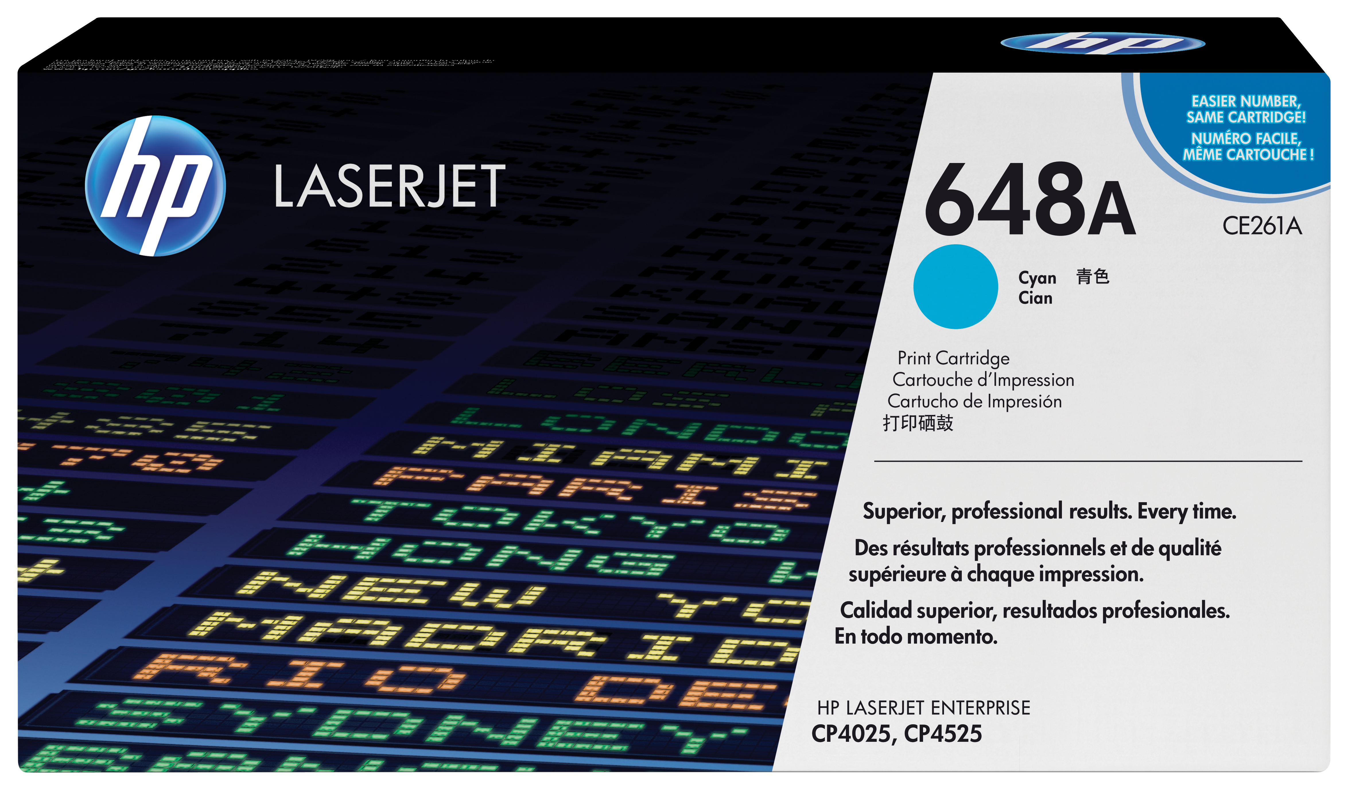 HP 648A original Color LaserJet Toner cartridge CE261A cyan