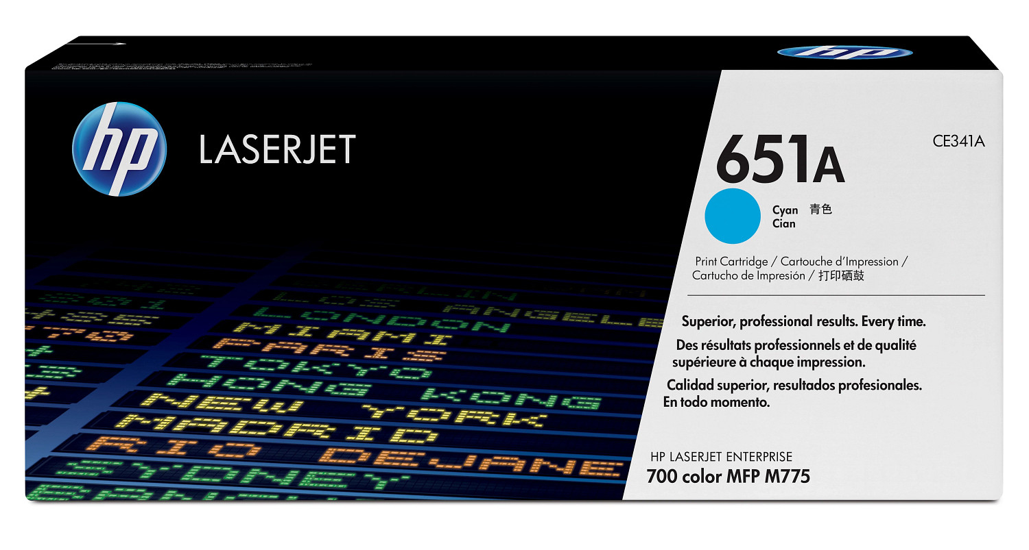 HP 651A original Toner cartridge CE341A cyan standard capaci