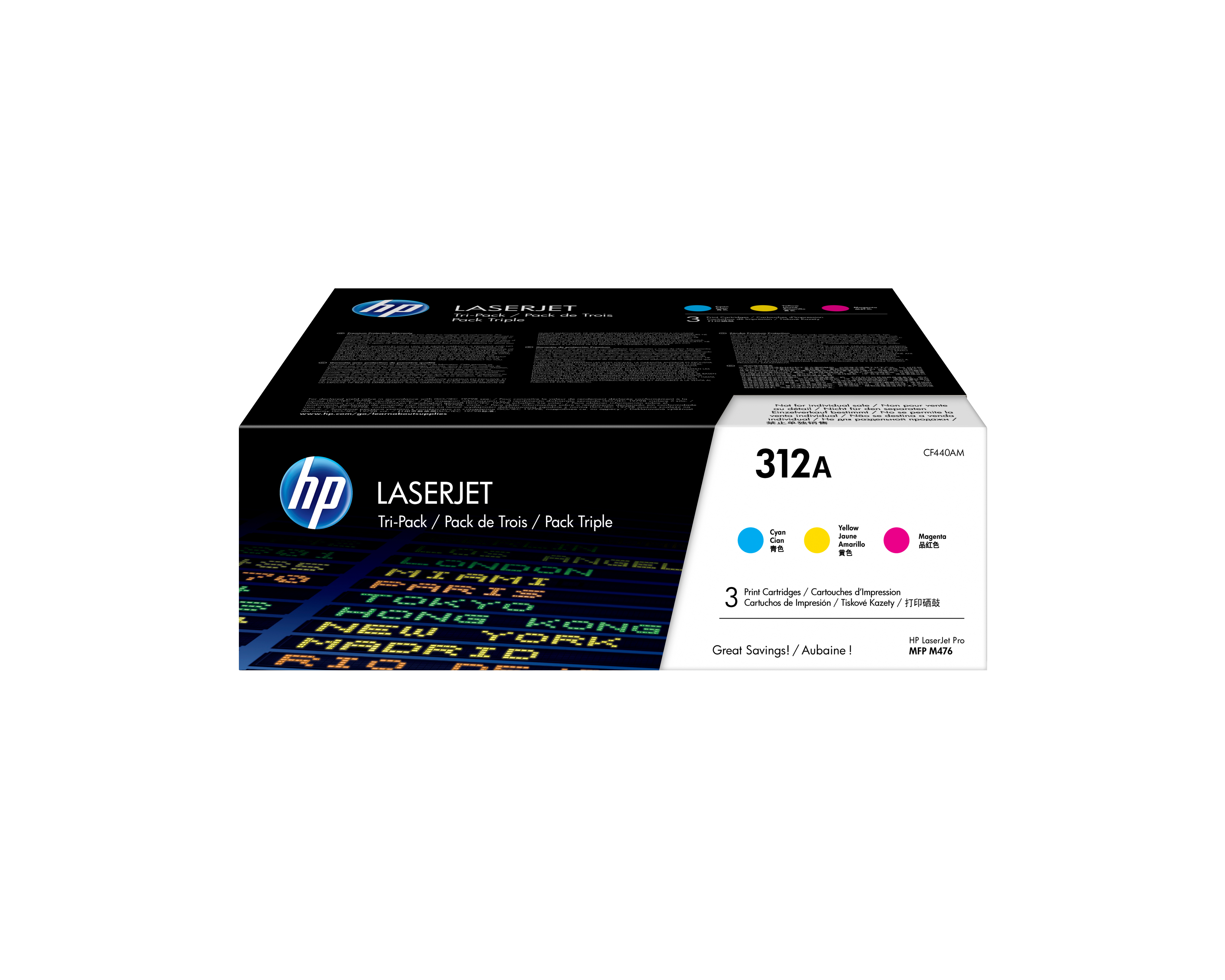 HP 312A original CYM Toner cartridge CF440AM multipack