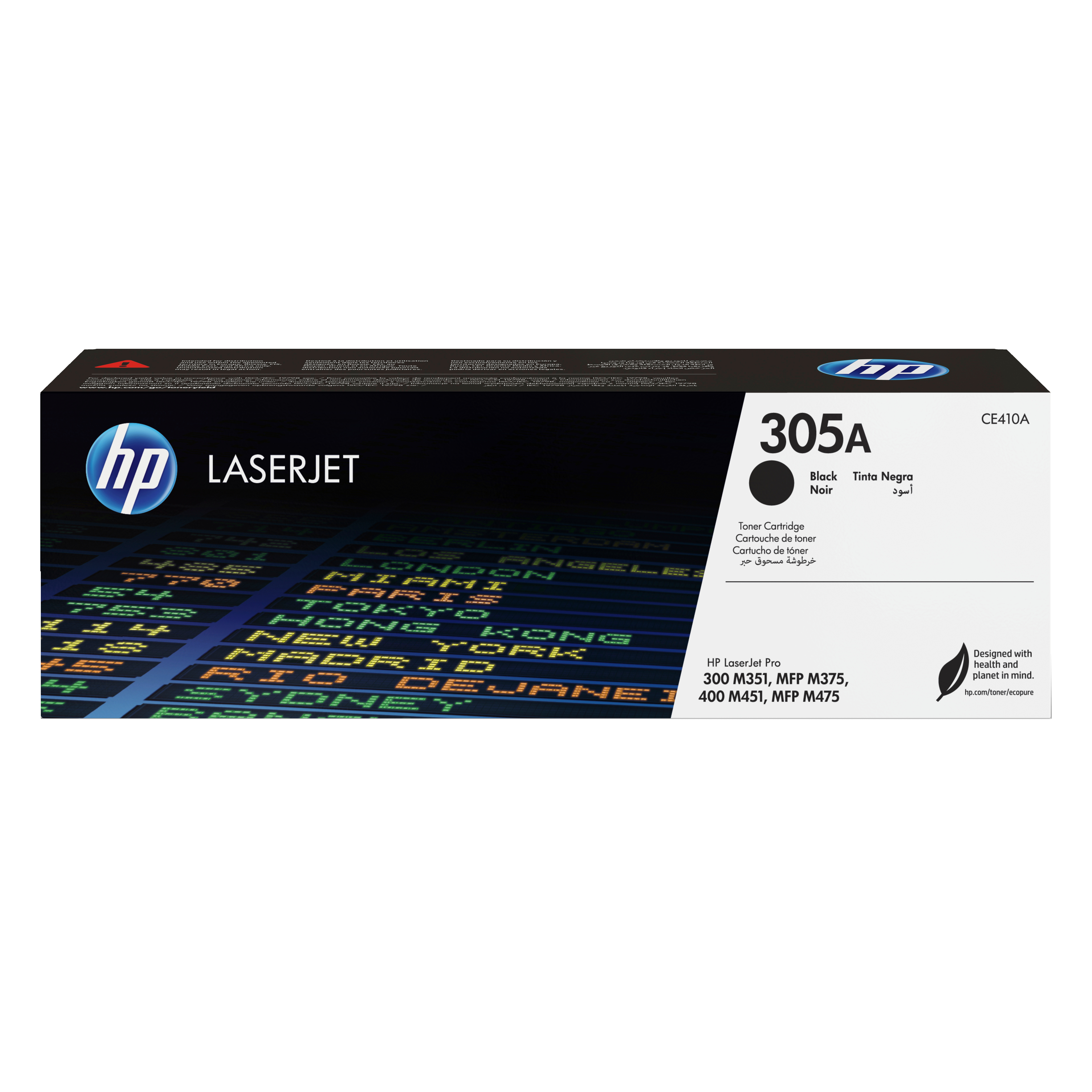HP 305A original LaserJet Toner cartridge CE410A black stand