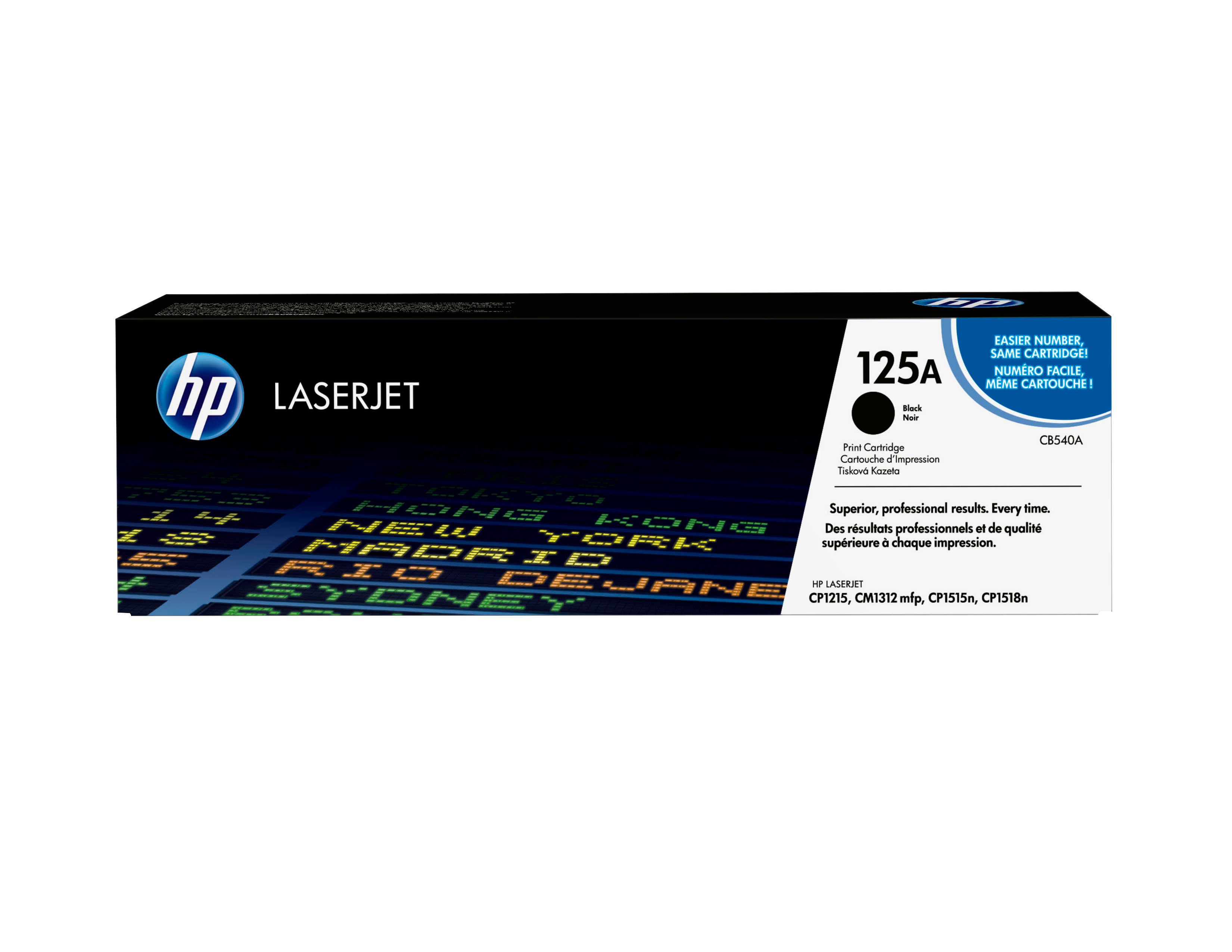 HP 125A original Colour LaserJet Toner cartridge CB540A blac