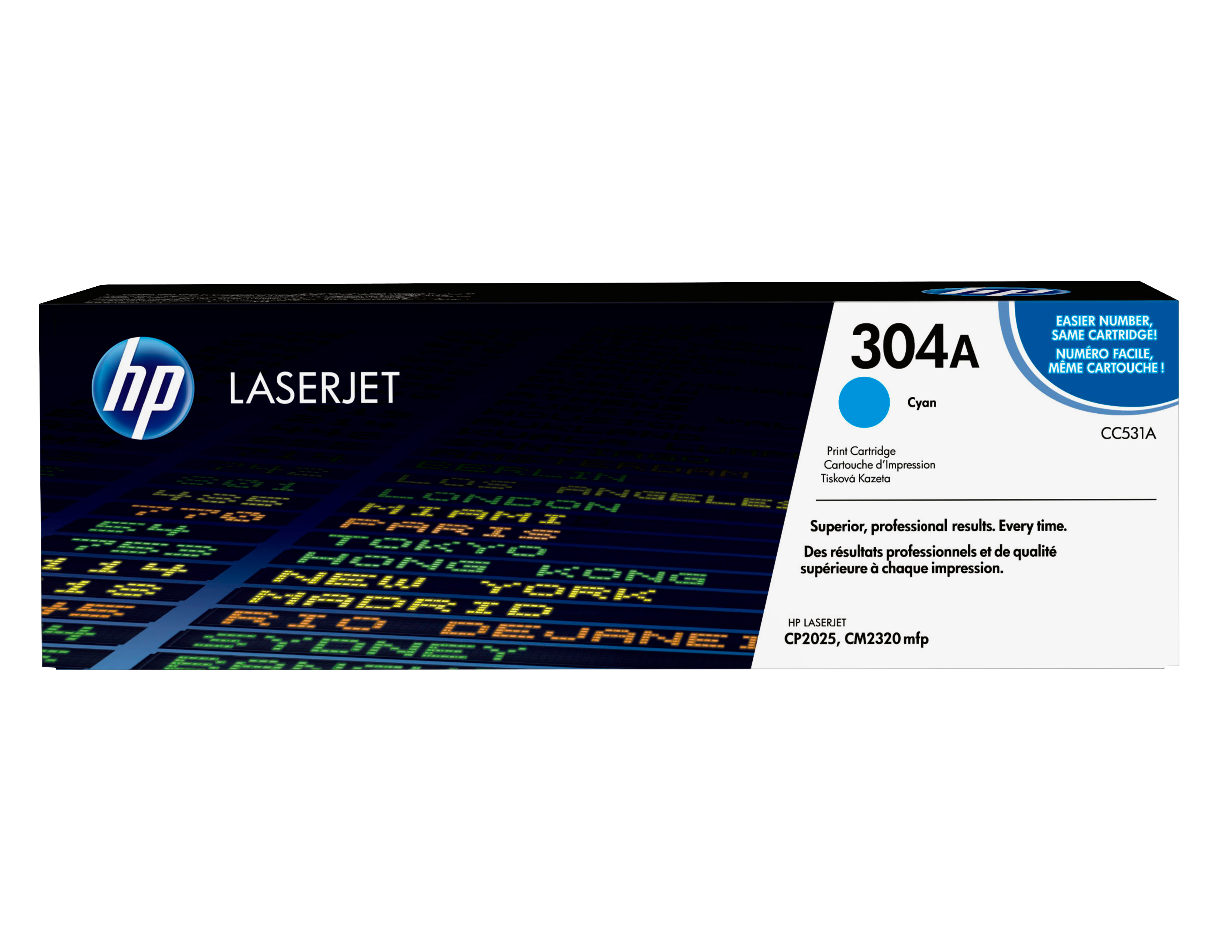 HP 304A original Colour LaserJet Toner cartridge CC531A cyan
