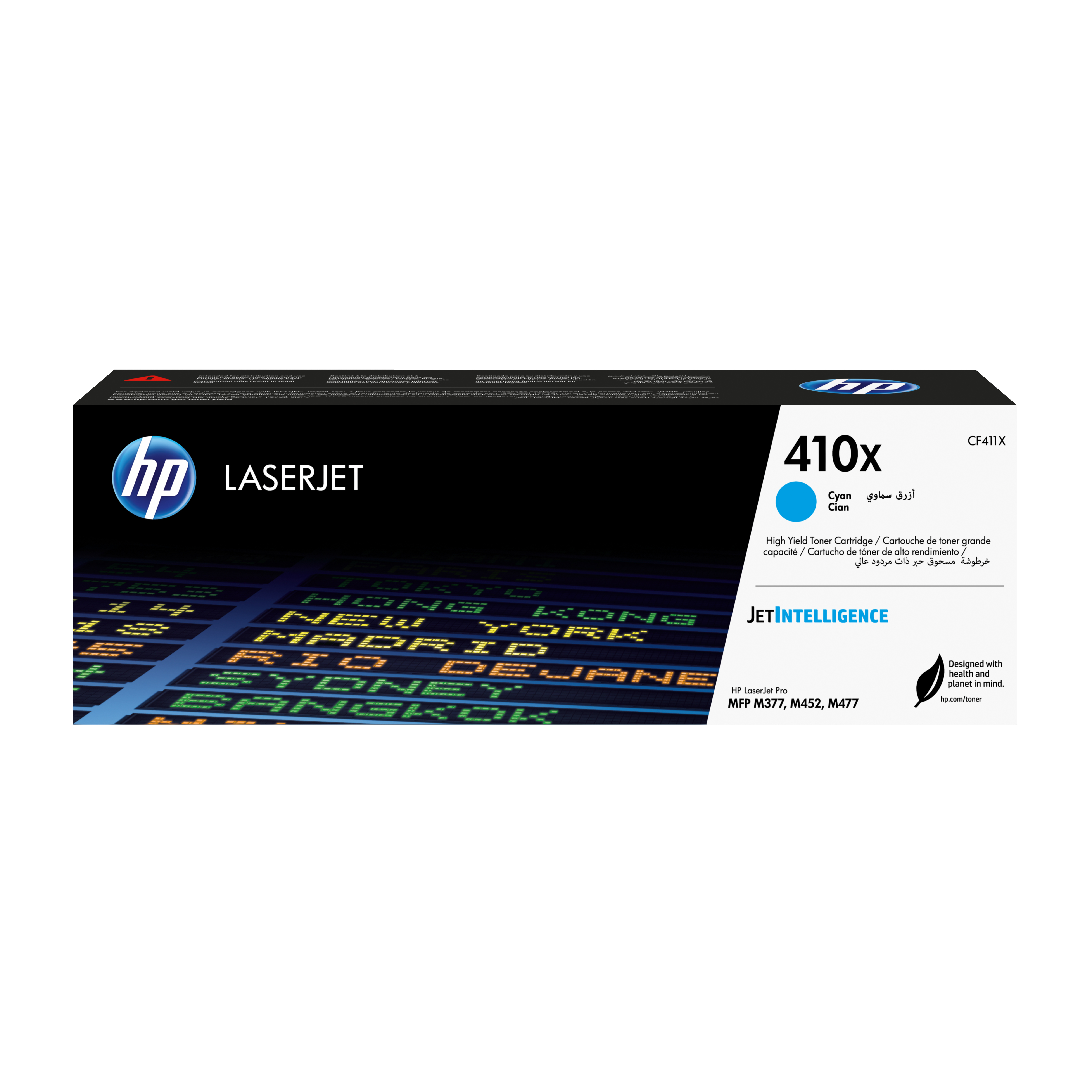 HP 410X original Toner cartridge CF411X cyan HY