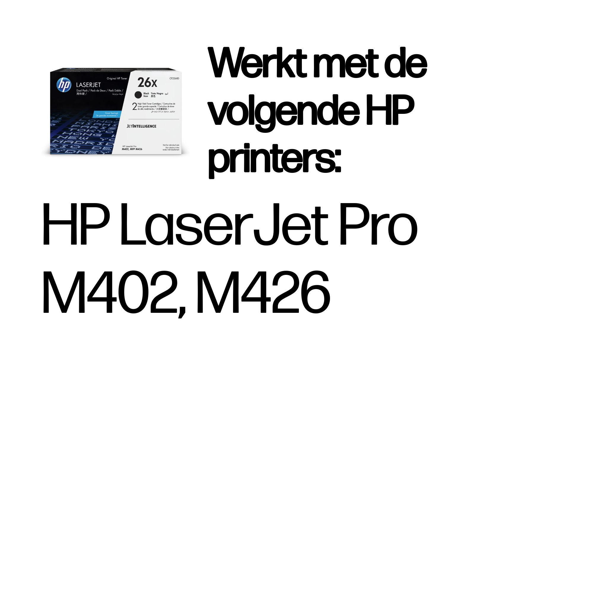 HP 26X original LaserJet Toner cartridge CF226XD Black High