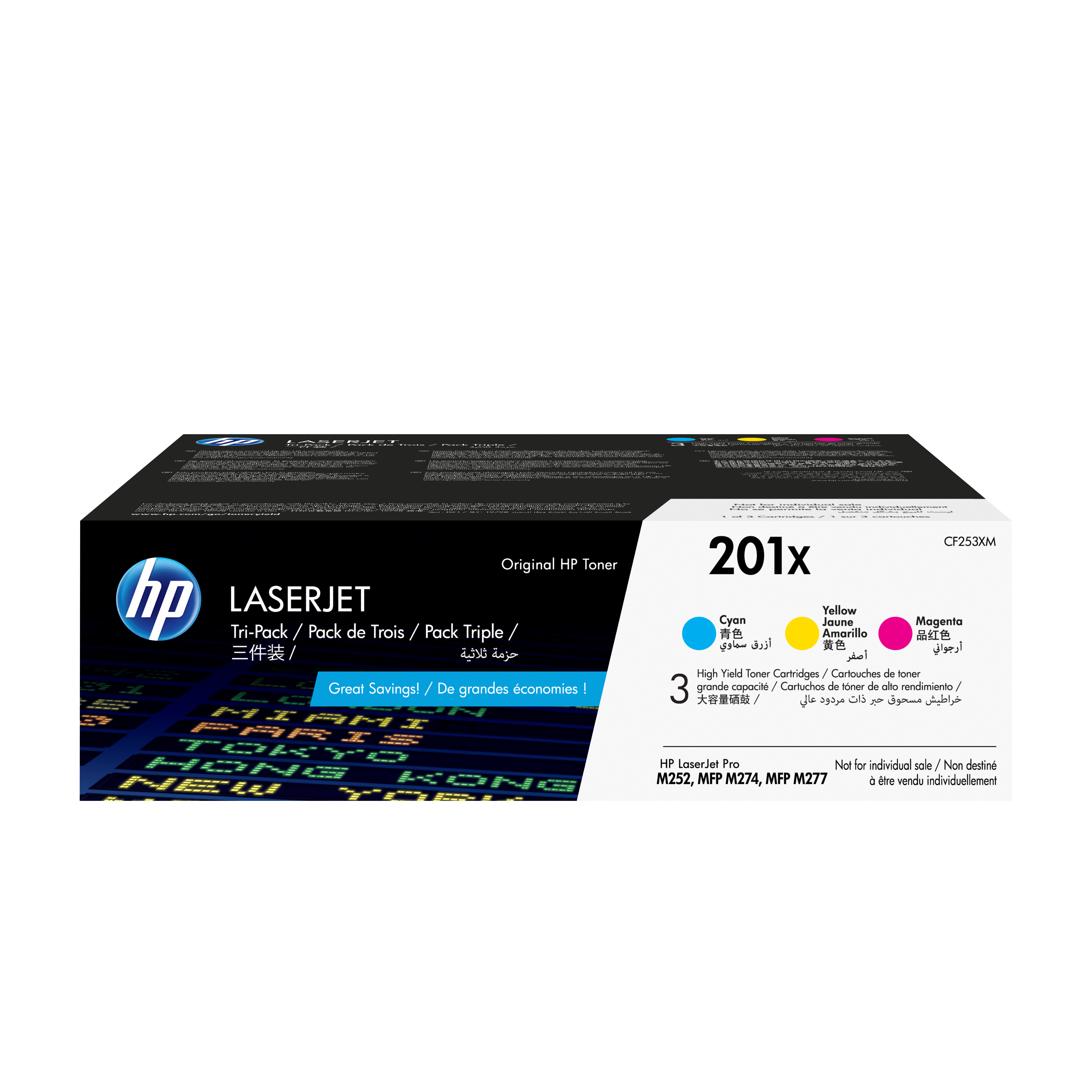 HP 201X oiginal LaserJet Toner cartridge CF253XM Cyan/Magent