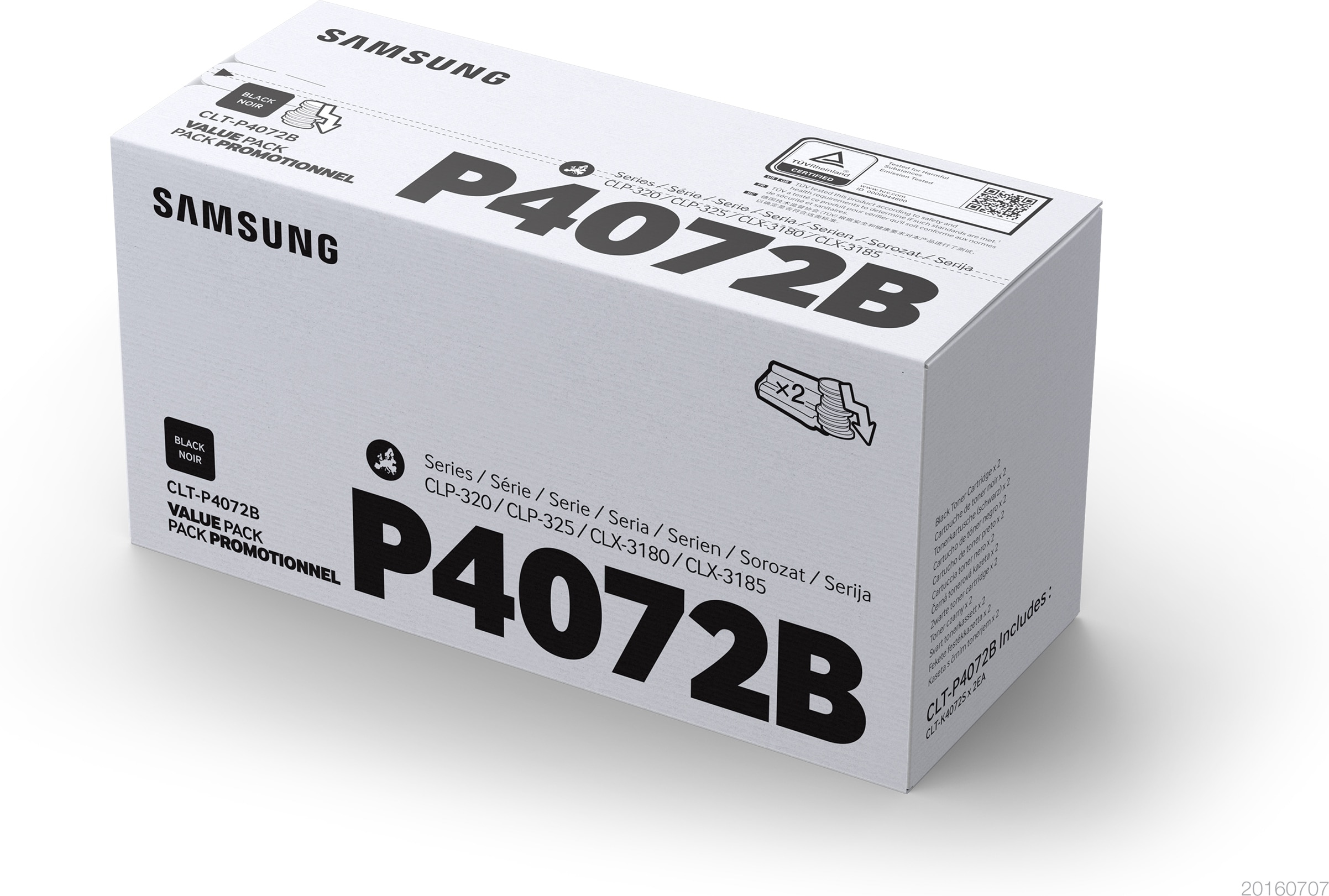 SAMSUNG original Toner cartridge LT-P4072B/ELS 2-pk Black Ca