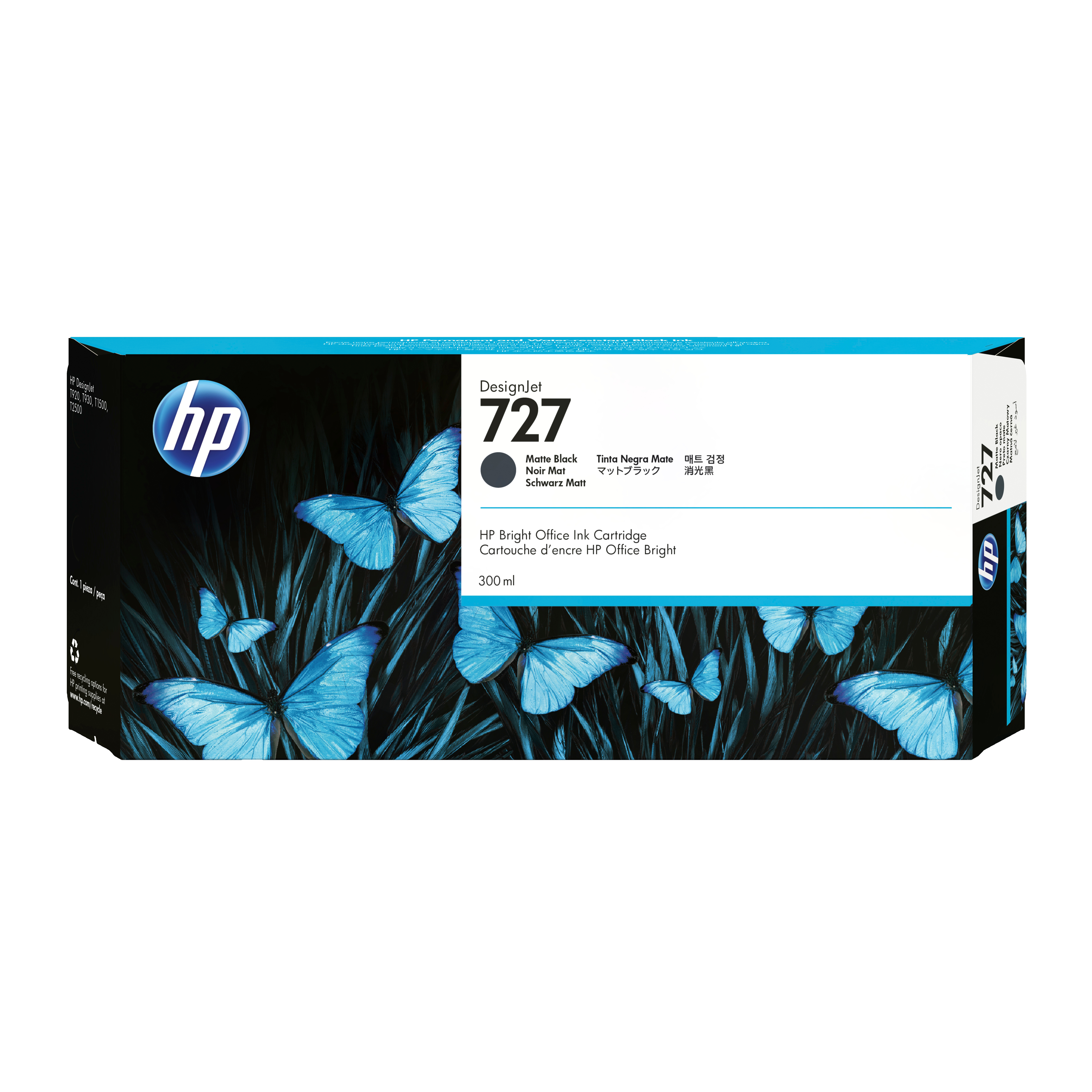 HP 727 original Ink cartridge C1Q12A mat black standard capa