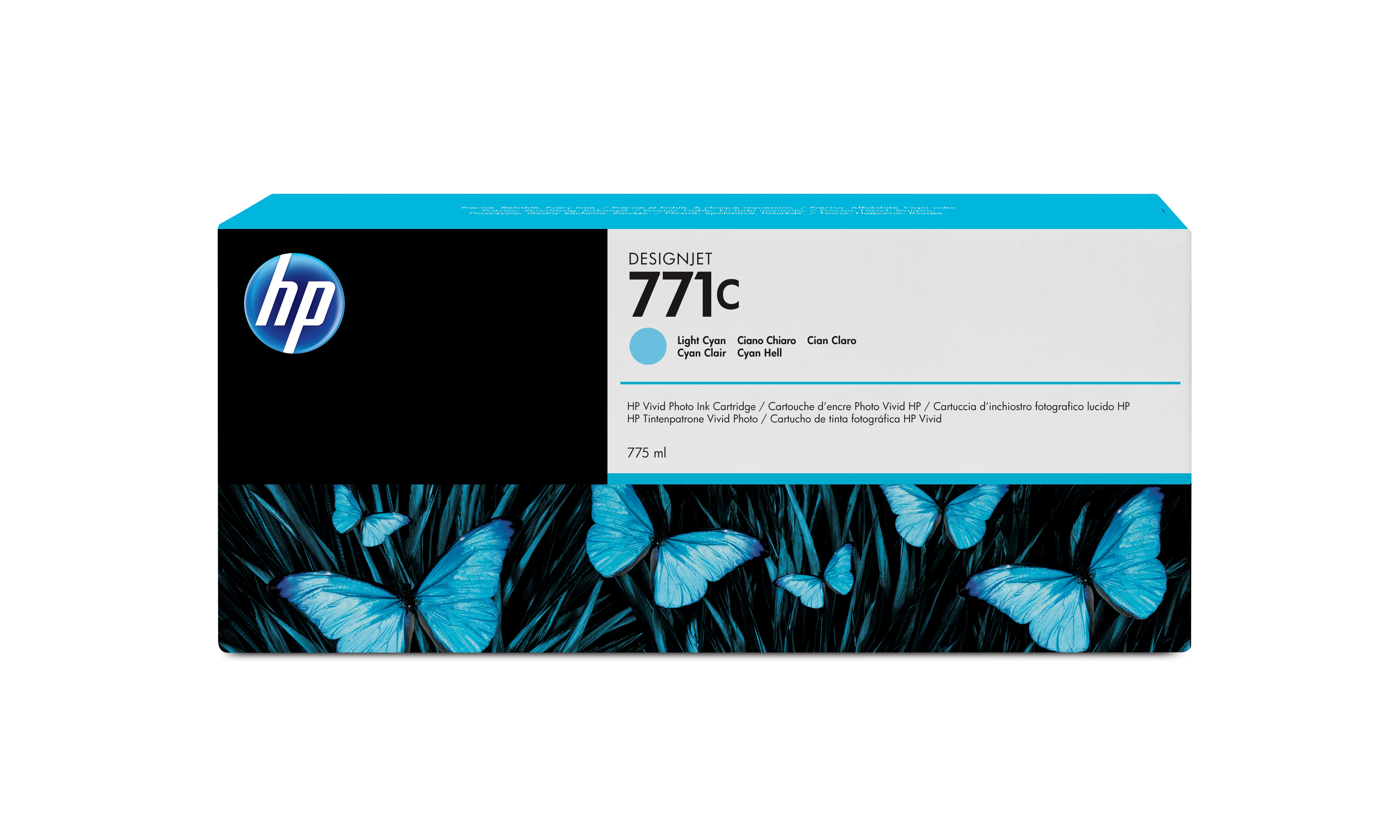 HP 771C original Ink cartridge B6Y12A light cyan standard ca