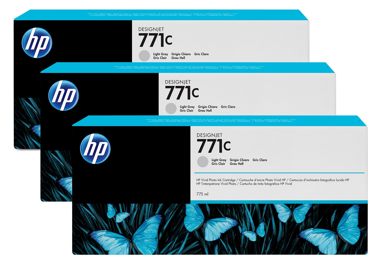 HP 771C original Ink cartridge B6Y38A light grey standard ca