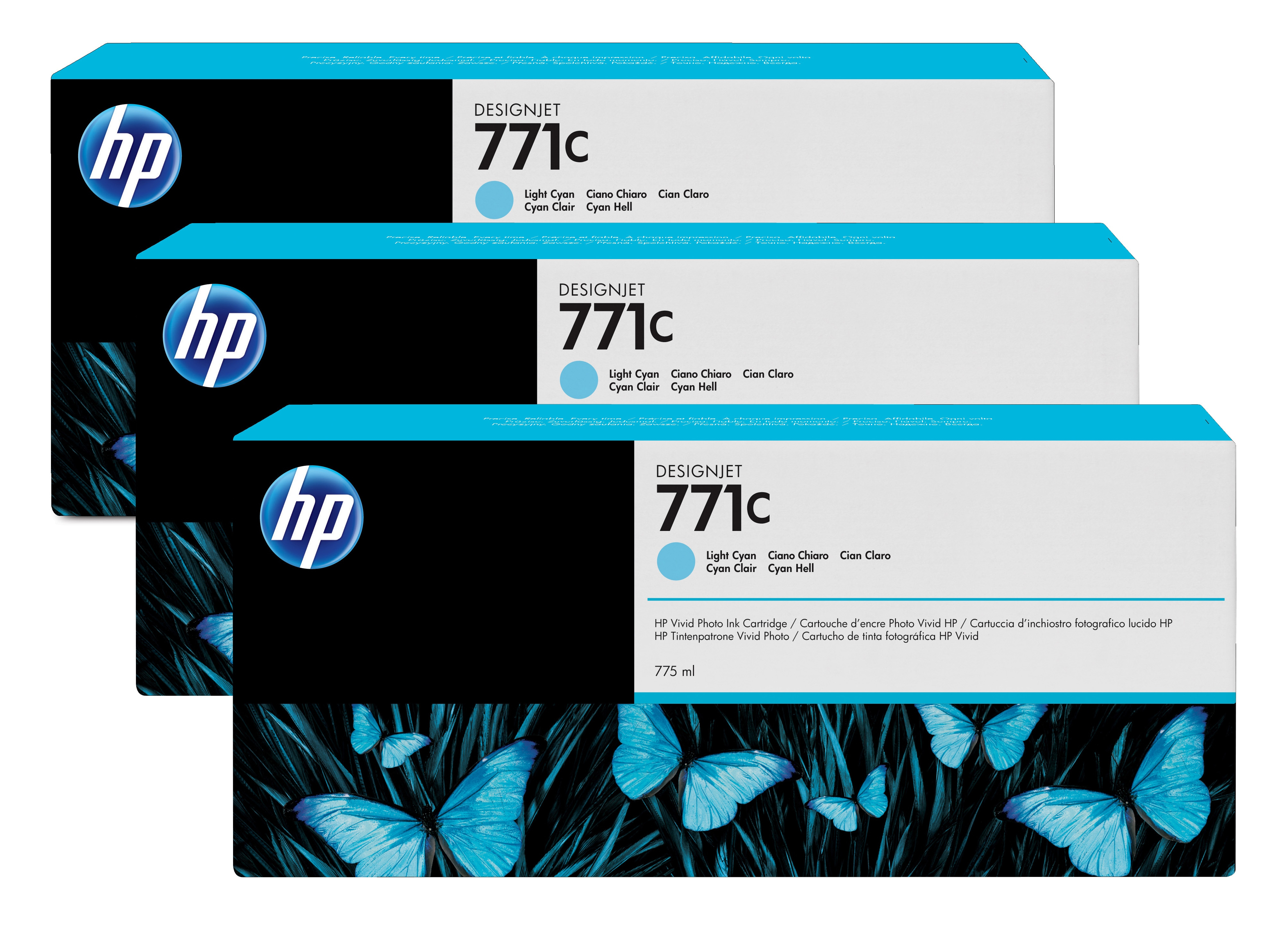 HP 771C original Ink cartridge B6Y36A light cyan standard ca
