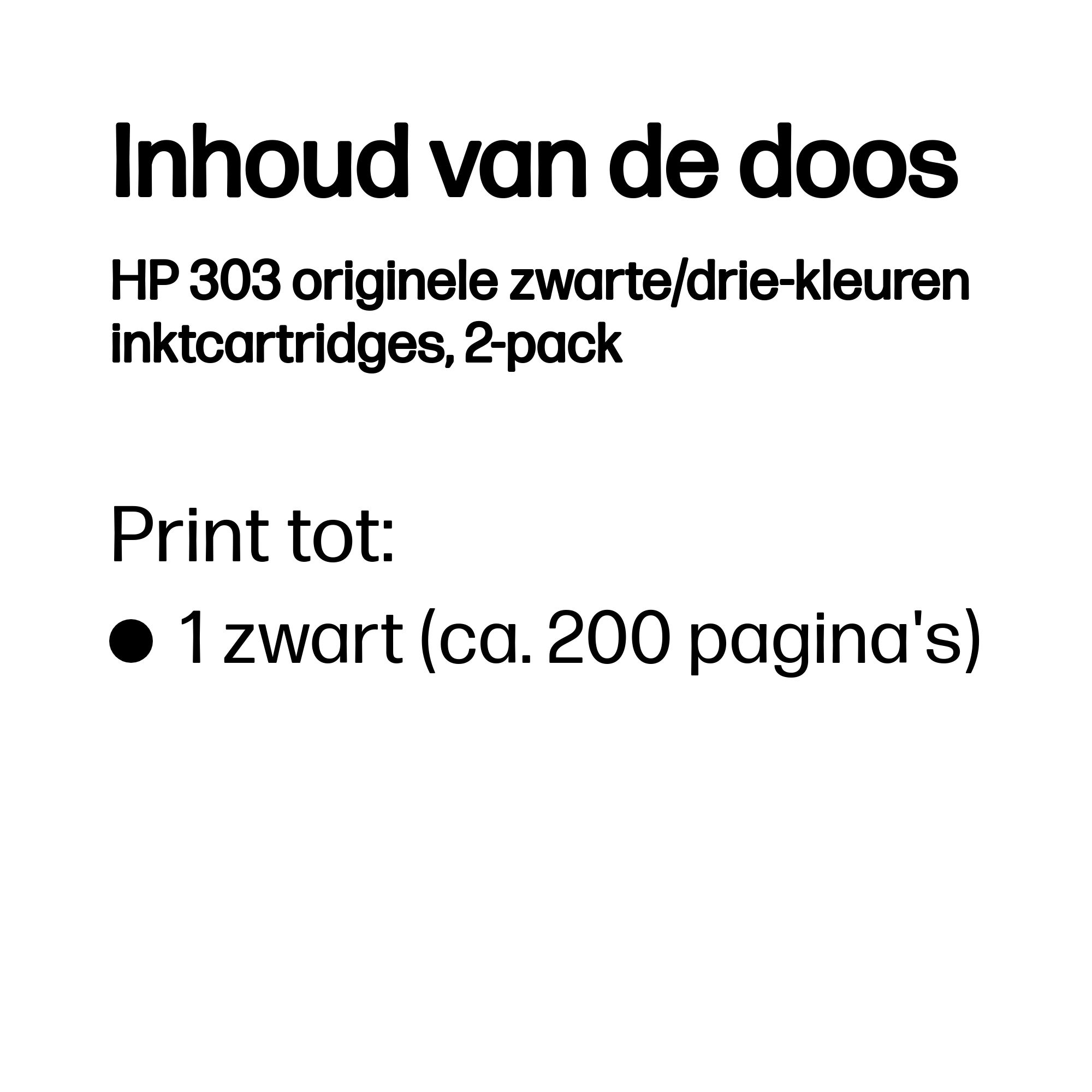 HP 303 2-pack Black/Tri-color Original Ink Cartridge HP 303 2-pack Black/Tri-color Original Ink Cartridge
