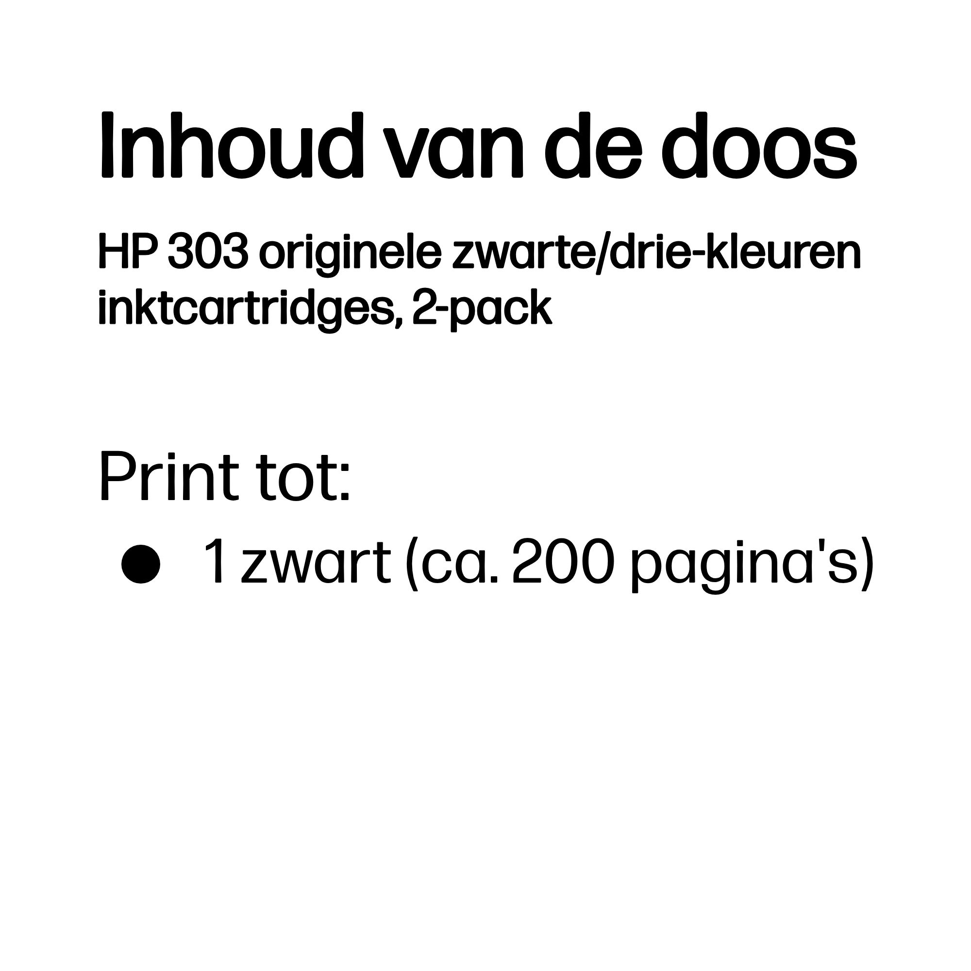 HP 303 2-pack Black/Tri-color Original Ink Cartridge