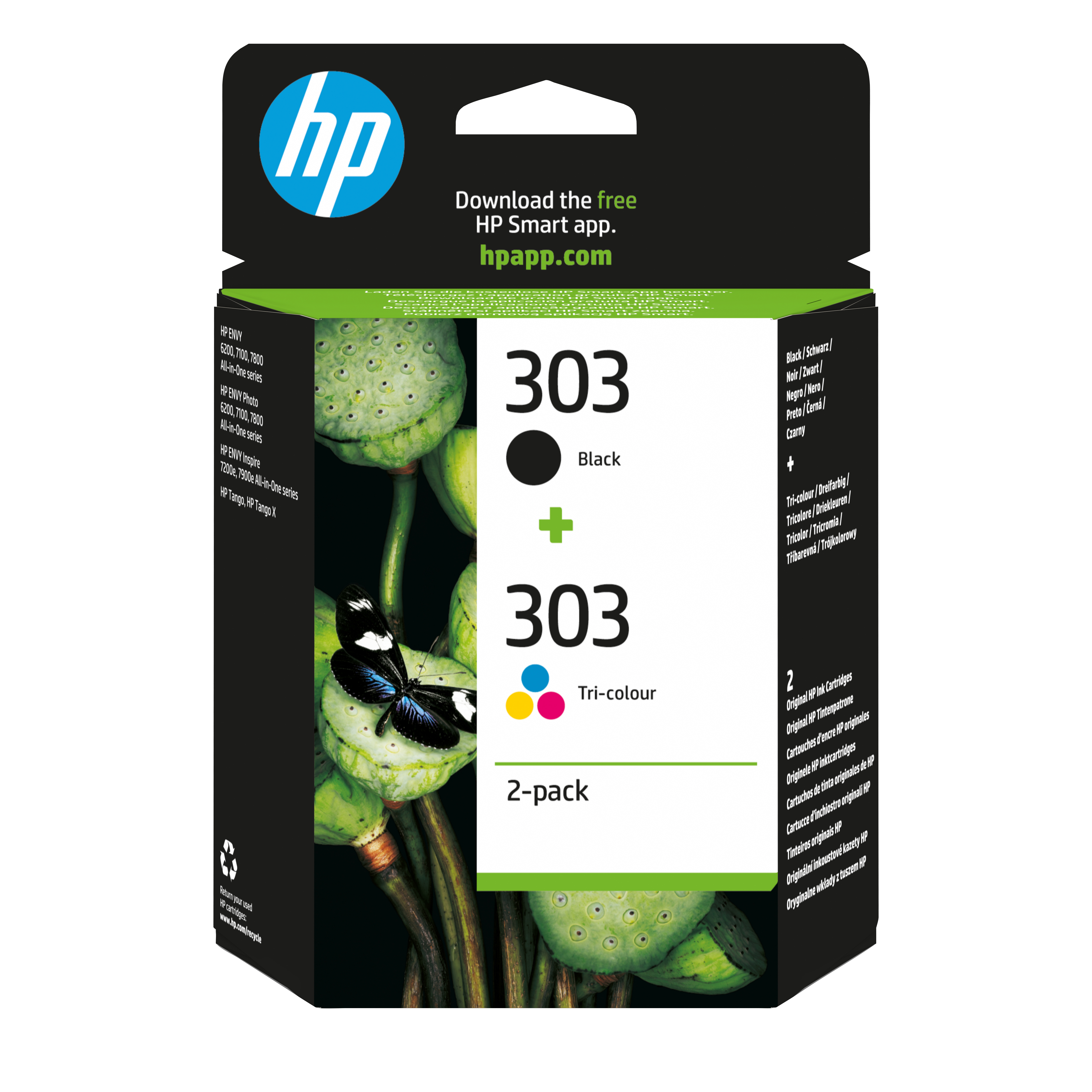 HP 303 2-pack Black/Tri-color Original Ink Cartridge HP 303 2-pack Black/Tri-color Original Ink Cartridge